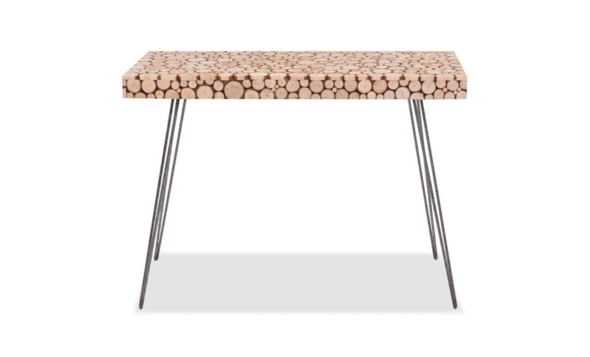 table console bois véritable 100,5 x 36,8 x 75 cm pas cher