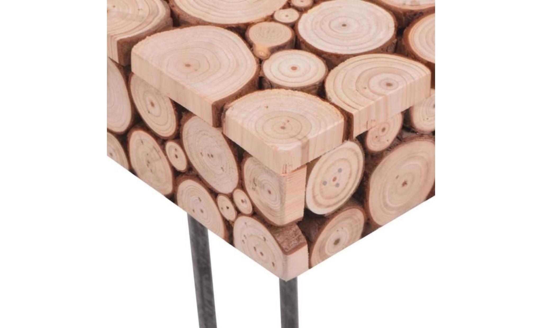 table console bois véritable 100,5 x 36,8 x 75 cm pas cher