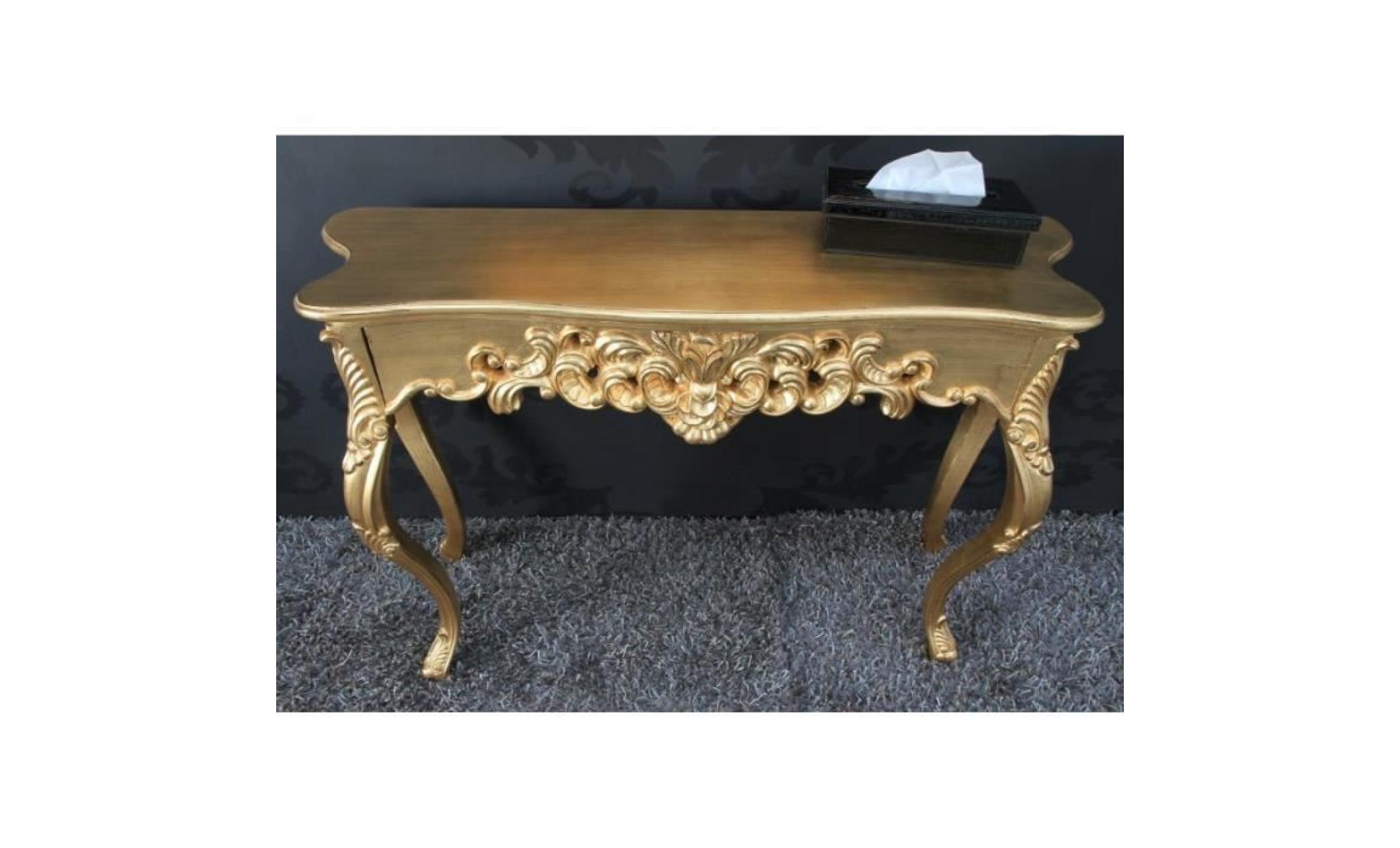 table console casa padrino or   mobilier de console baroque pas cher