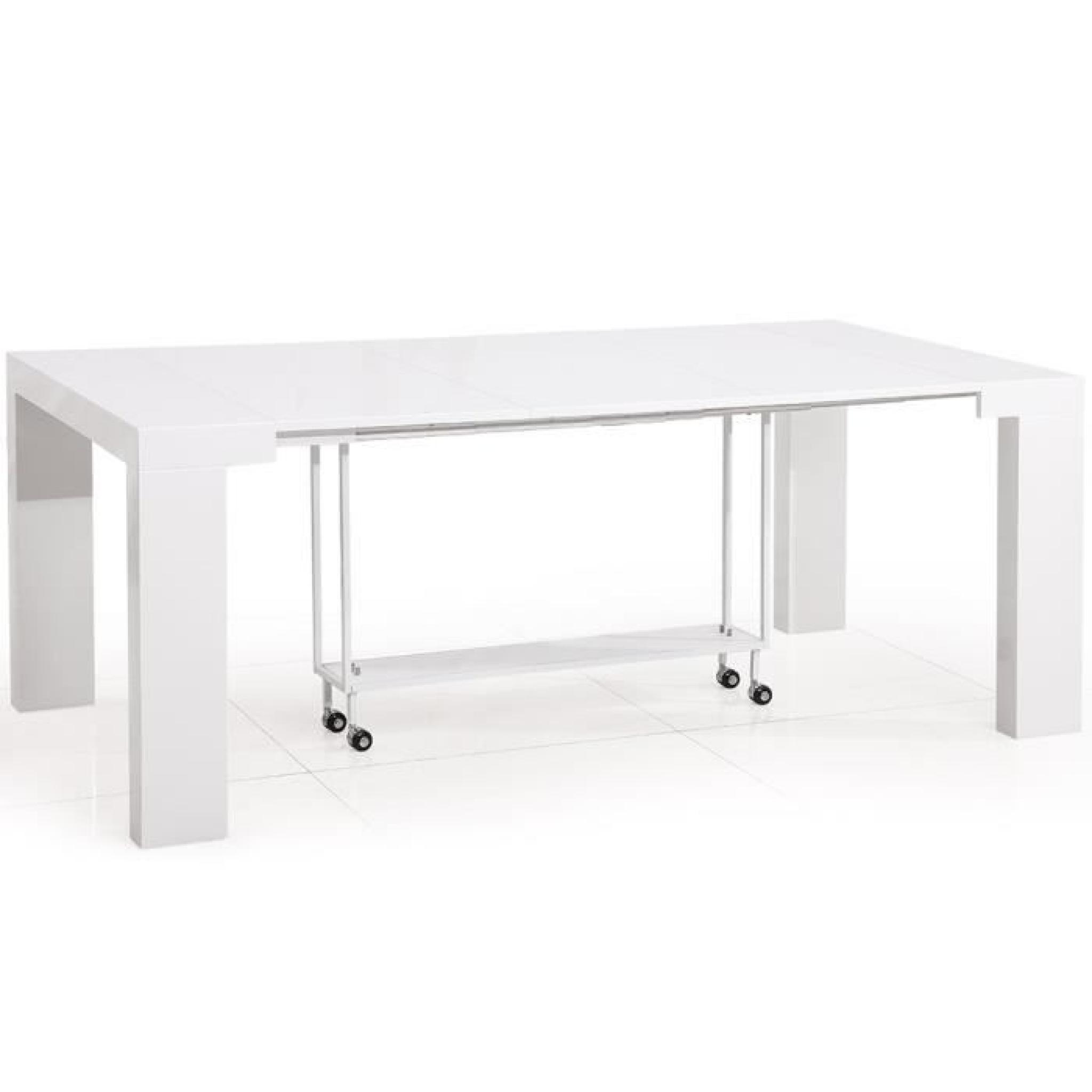 Table Console Castille Blanc Laqué