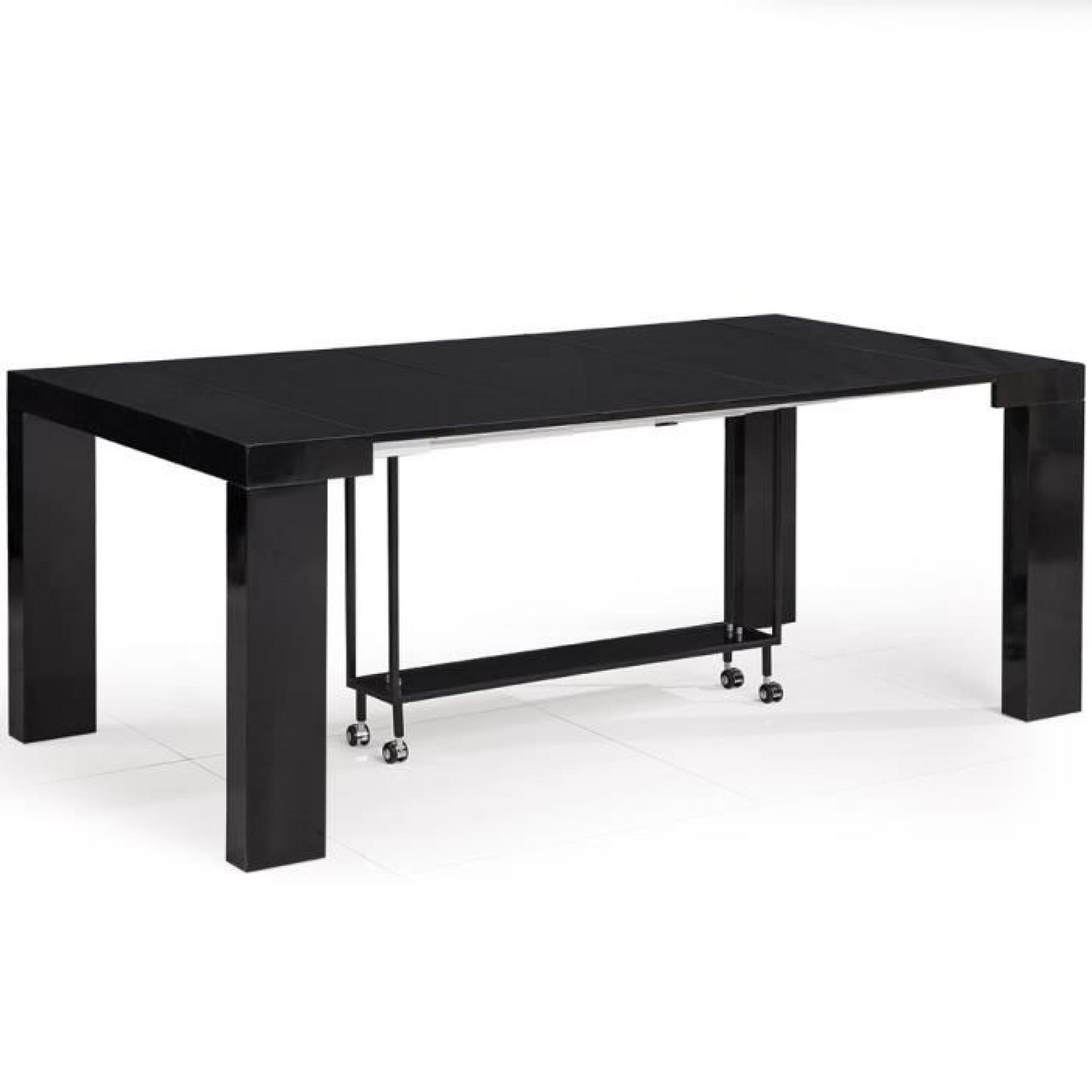 Table Console Castille Noir Laqué