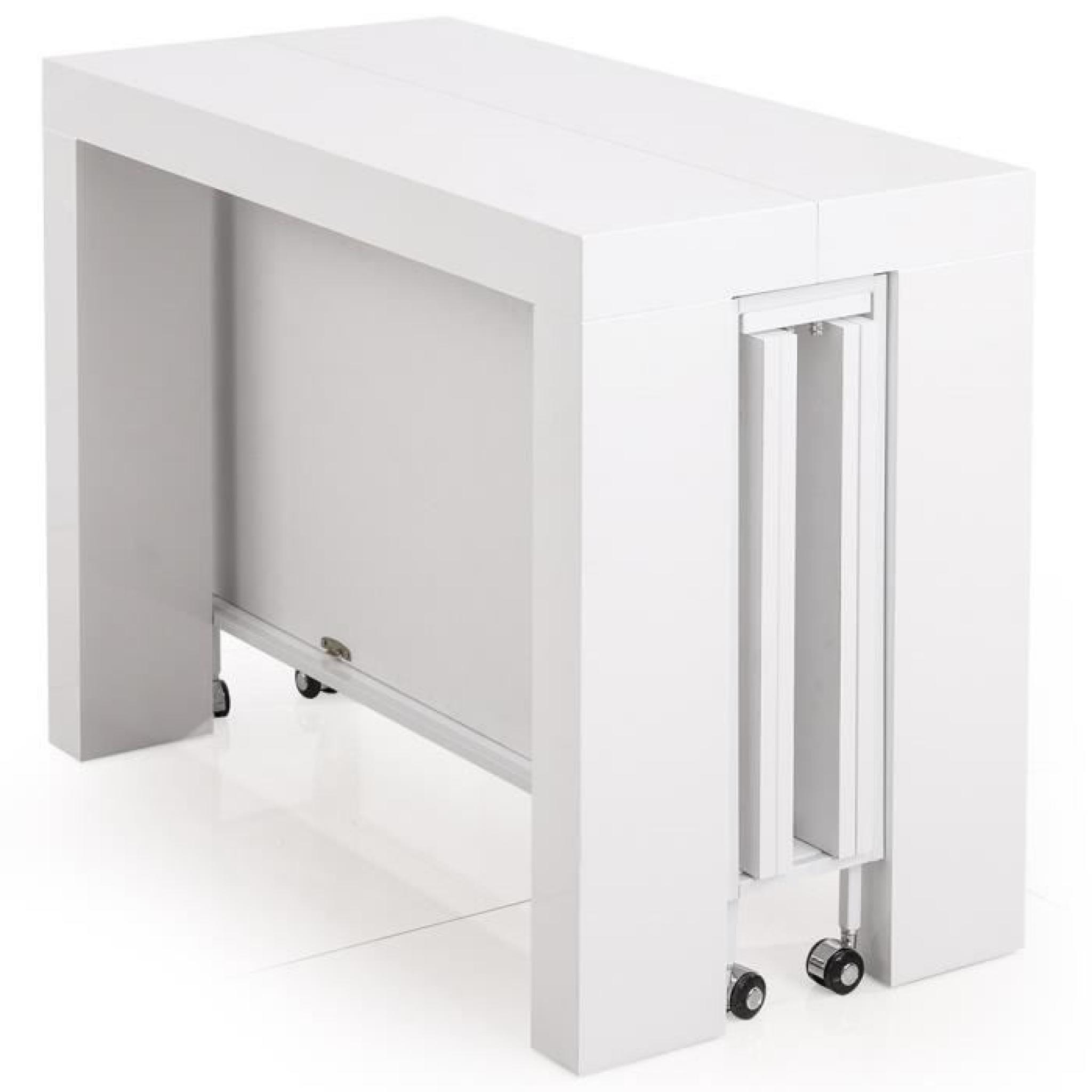 Table Console Castille XL Blanc Laqué pas cher