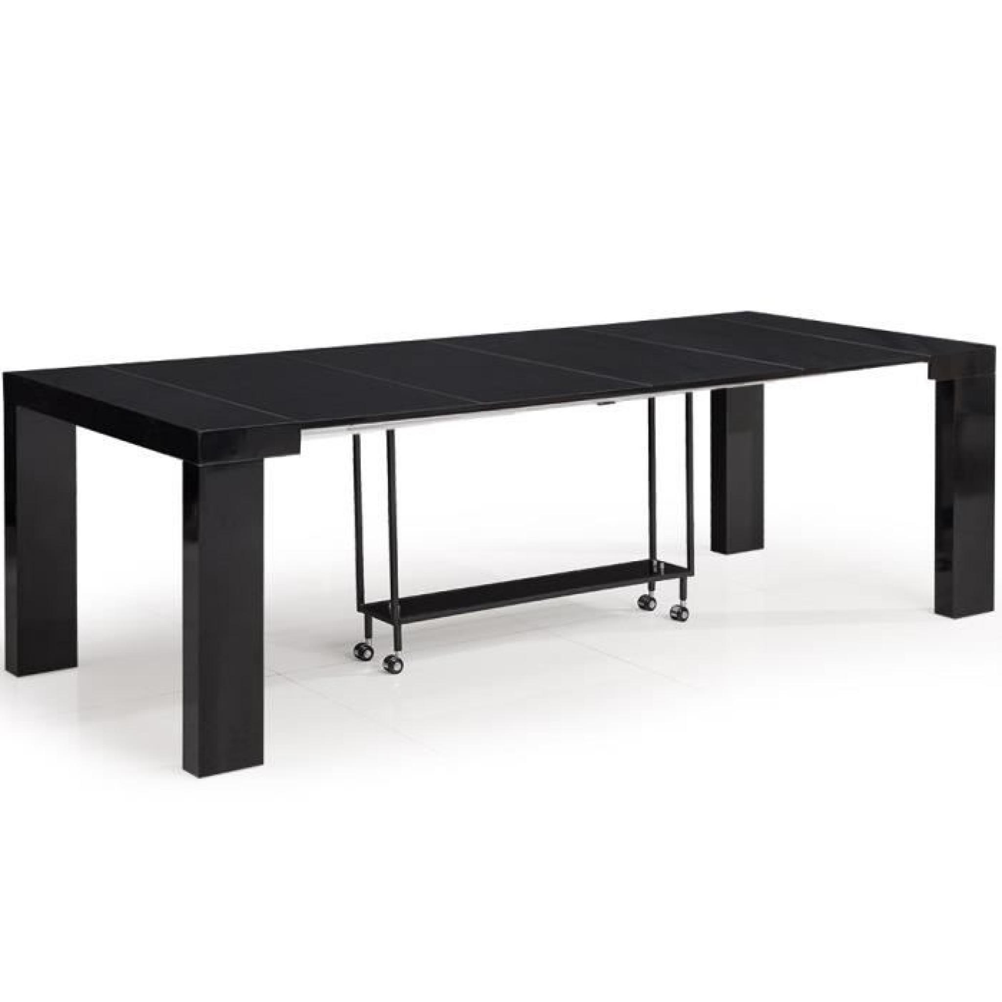 Table Console Castille XL Noir Laqué