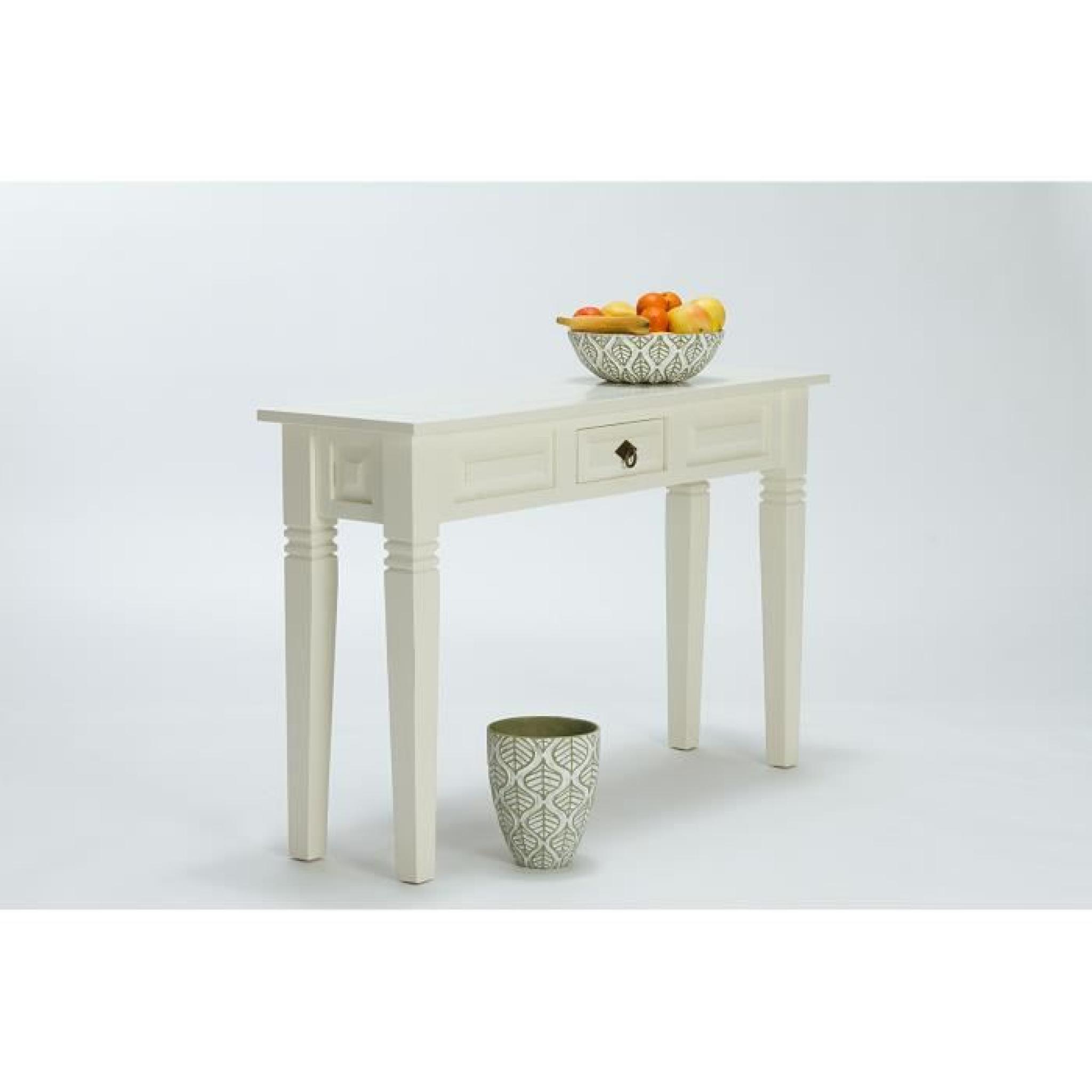 Table console CATANA en pin blanc massivum