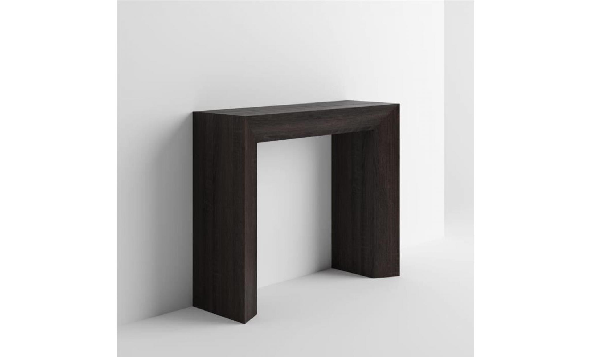 mobilifiver table console giuditta, chêne foncé, 90 x 30 x 75 cm, mélaminé, made in italy