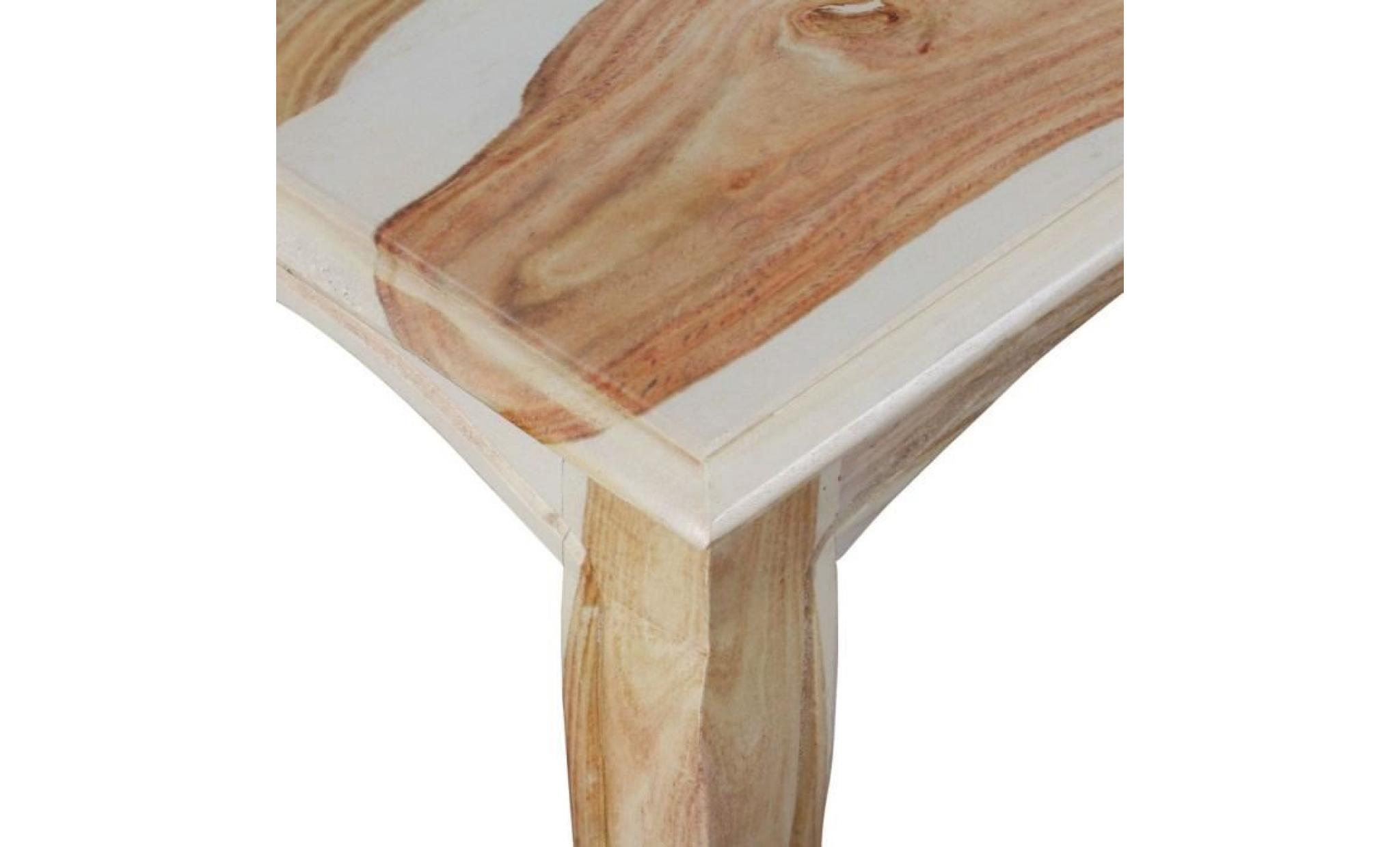 table console et 3 tiroirs bois de sesham massif 110x40x76 cm pas cher