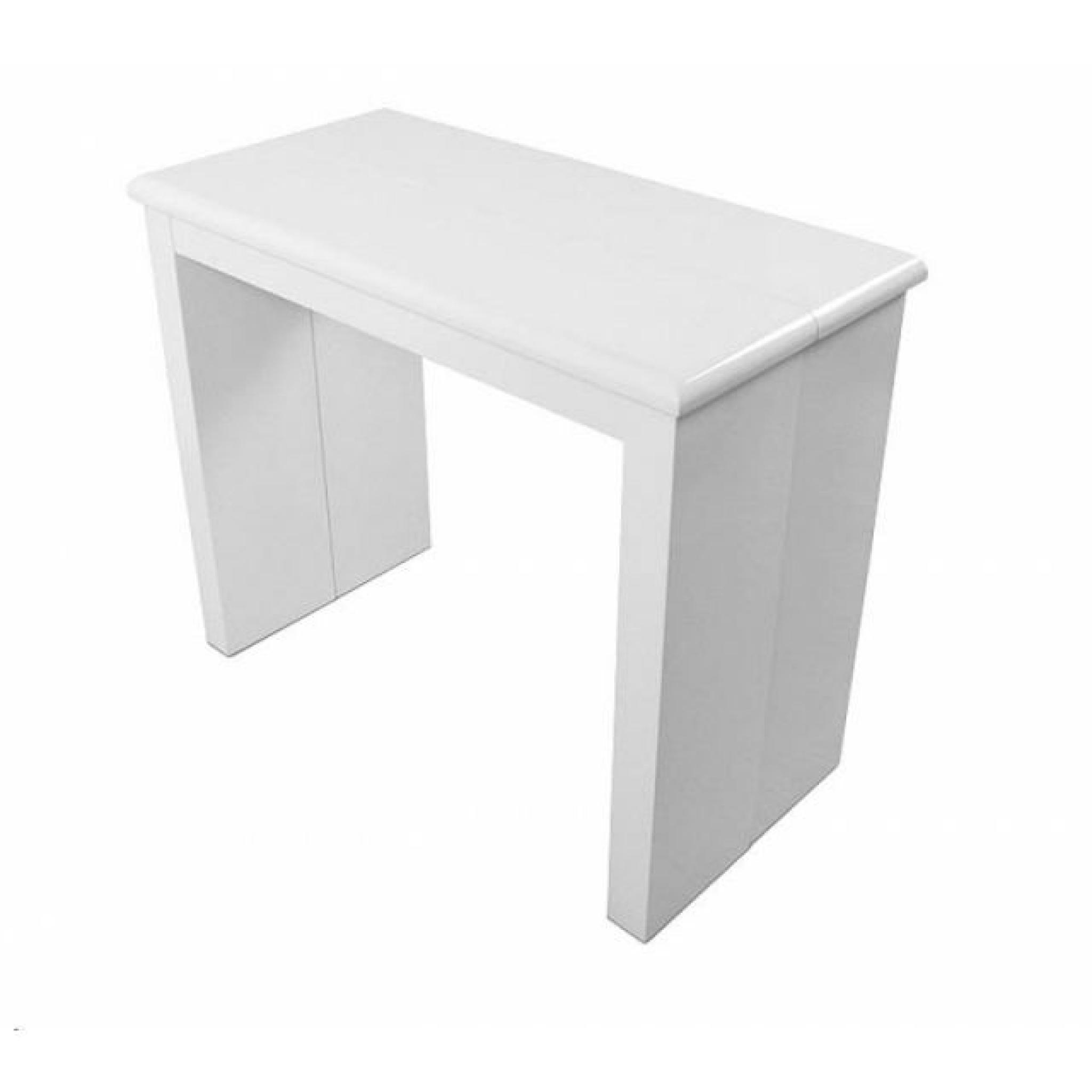 TABLE CONSOLE EXTENSIBLE KELLY BLANC LAQUEE