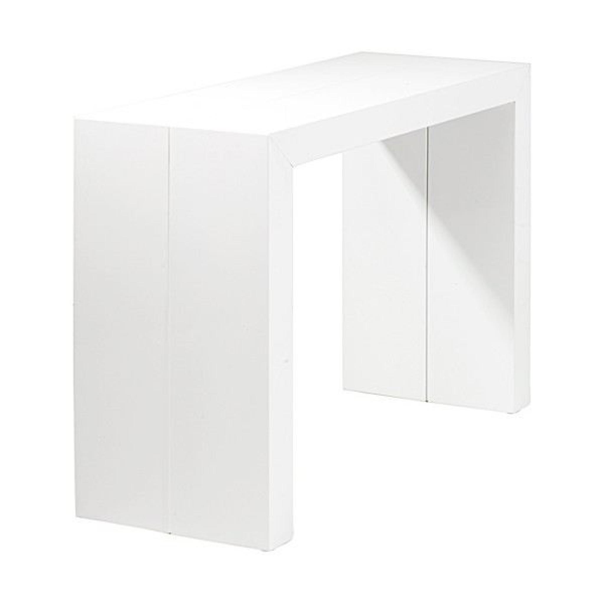 Table console extensible Orianne - Gris clair