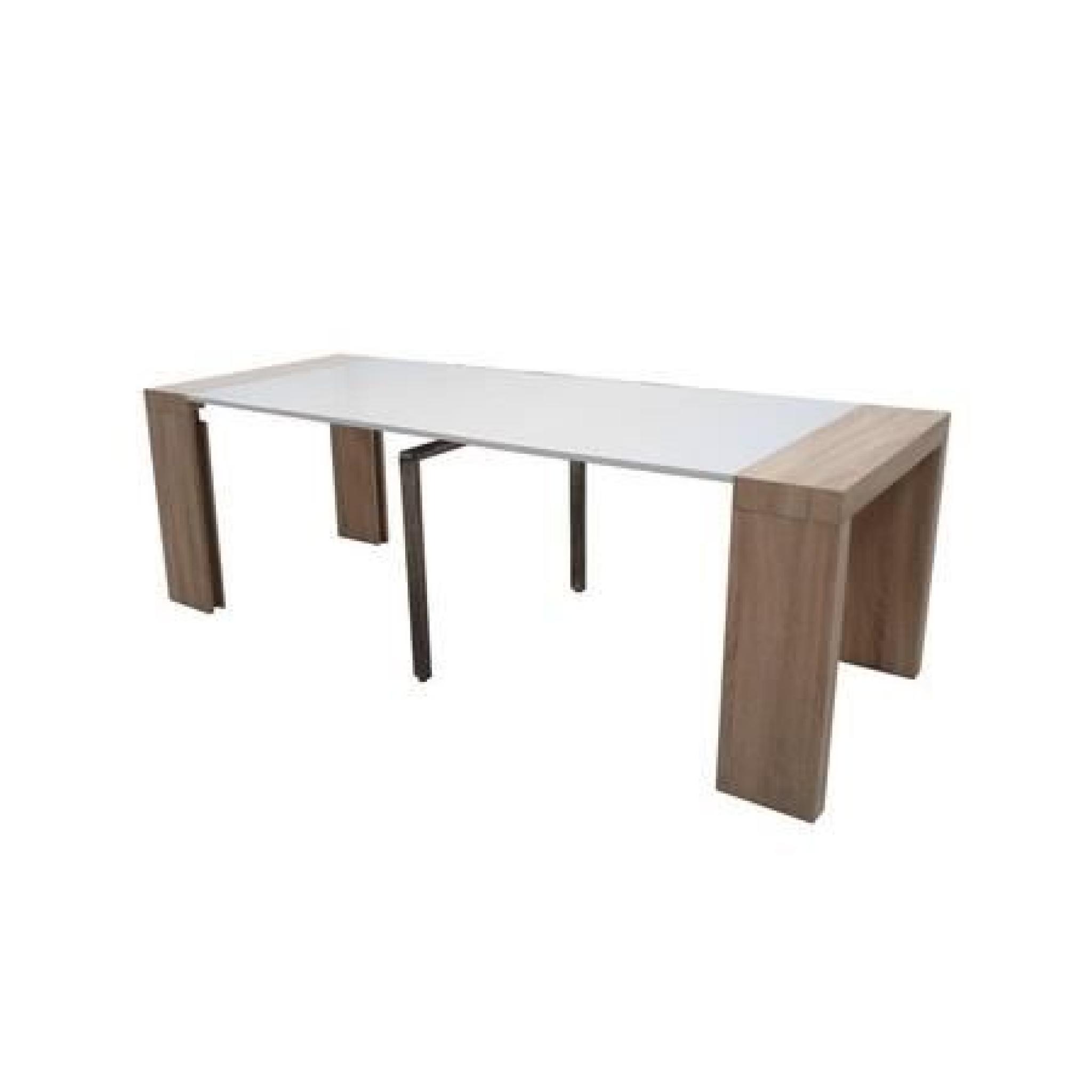 Table Console Extensible Othello 4 allonges Chêne clair -2m25-