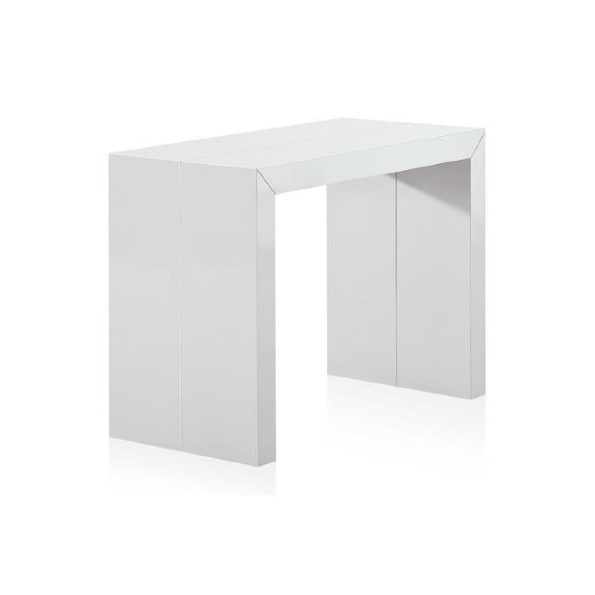Table console extensible pas cher 250 cm blanch…