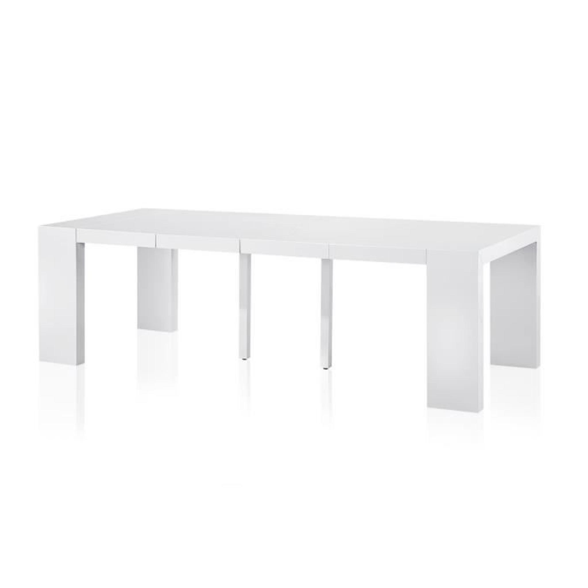 Table console extensible pas cher 250 cm blanch… pas cher