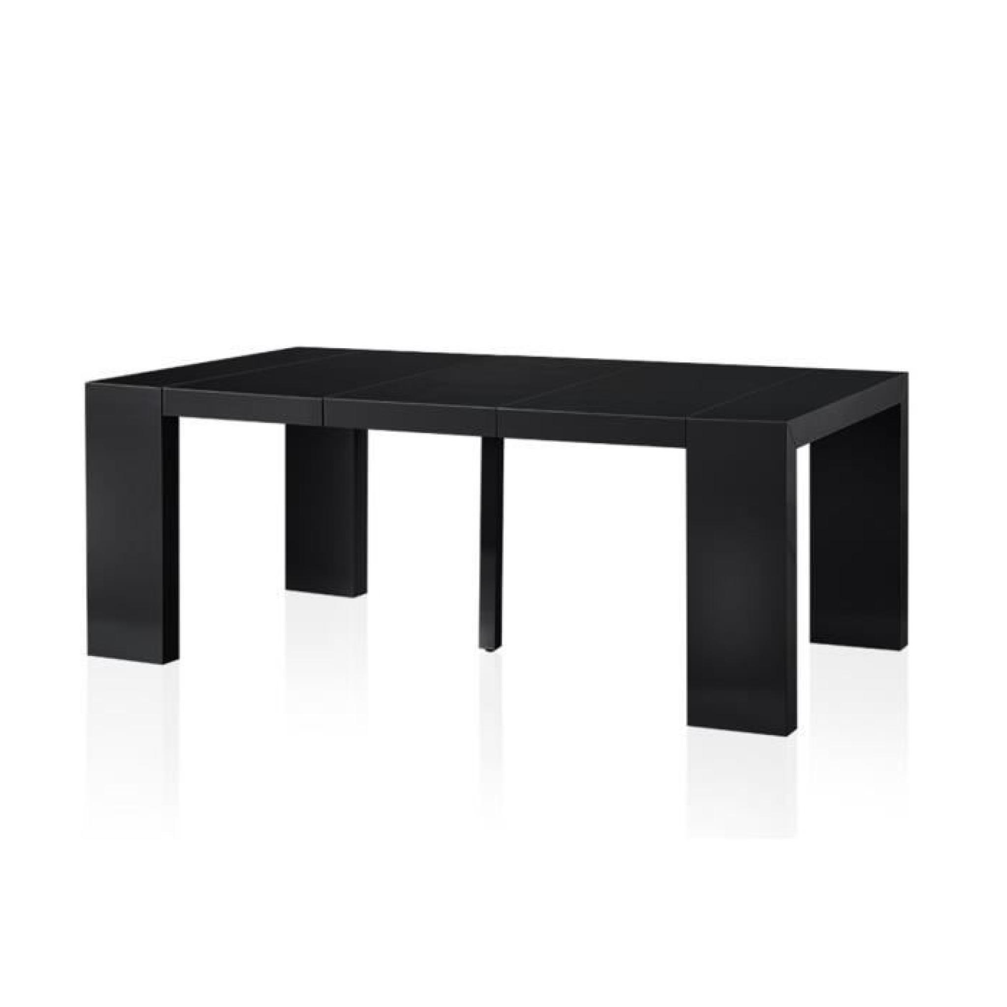 Table console extensible pas cher 250 cm Noire … pas cher