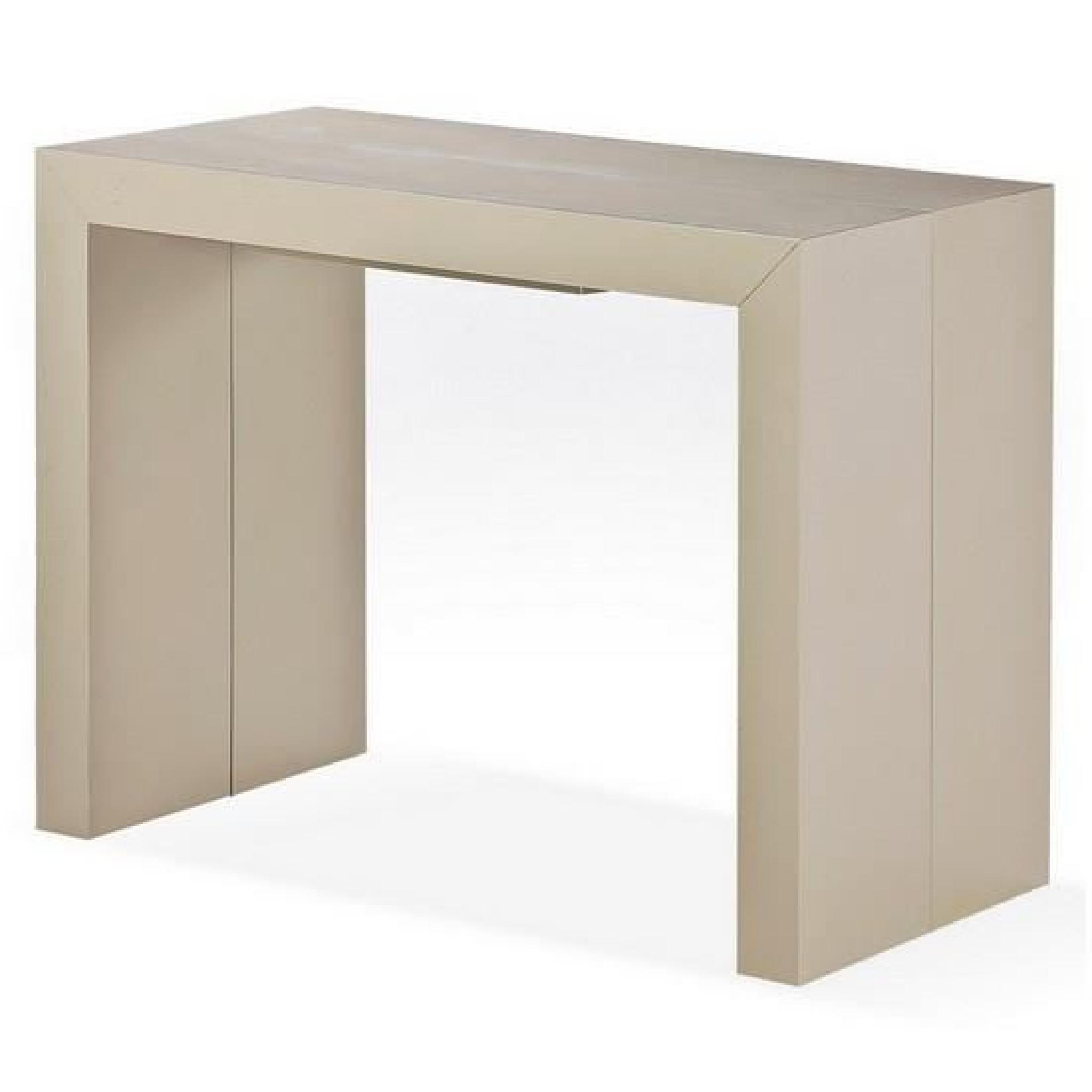 Table Console Extensible Taupe Clair EVAN