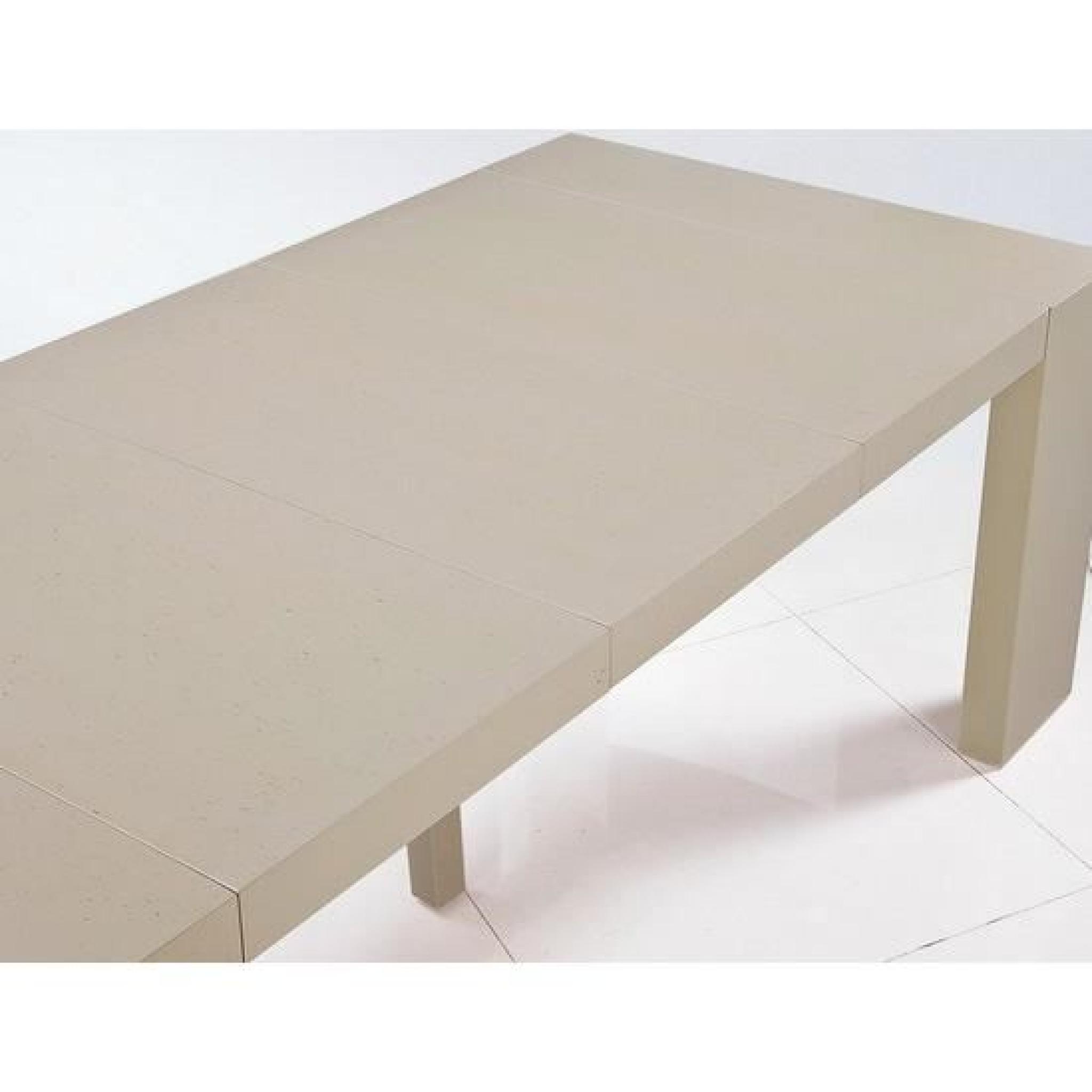 Table Console Extensible Taupe Clair EVAN pas cher