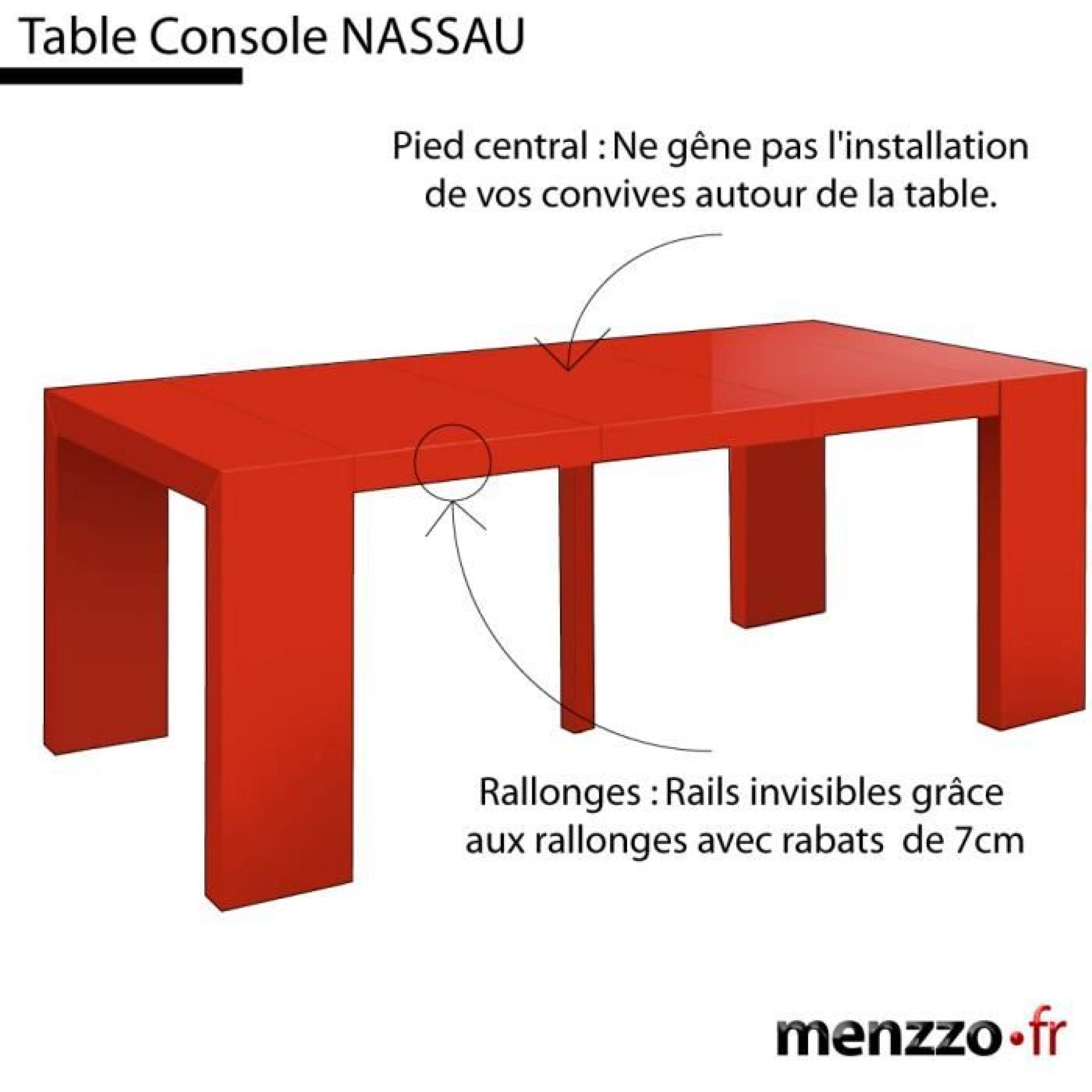 Table Console Nassau Gris carbone pas cher