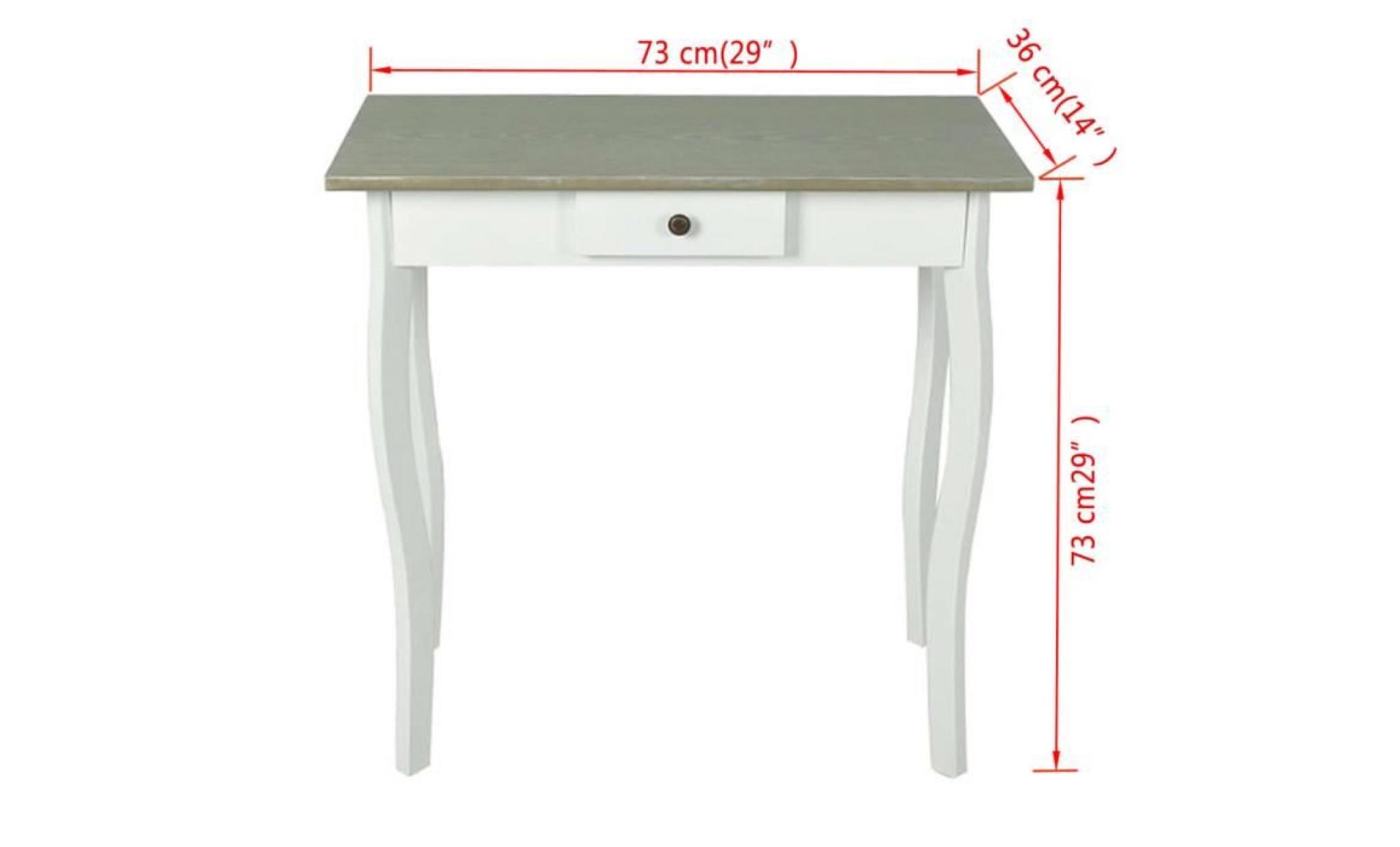 table console mdf blanc pas cher