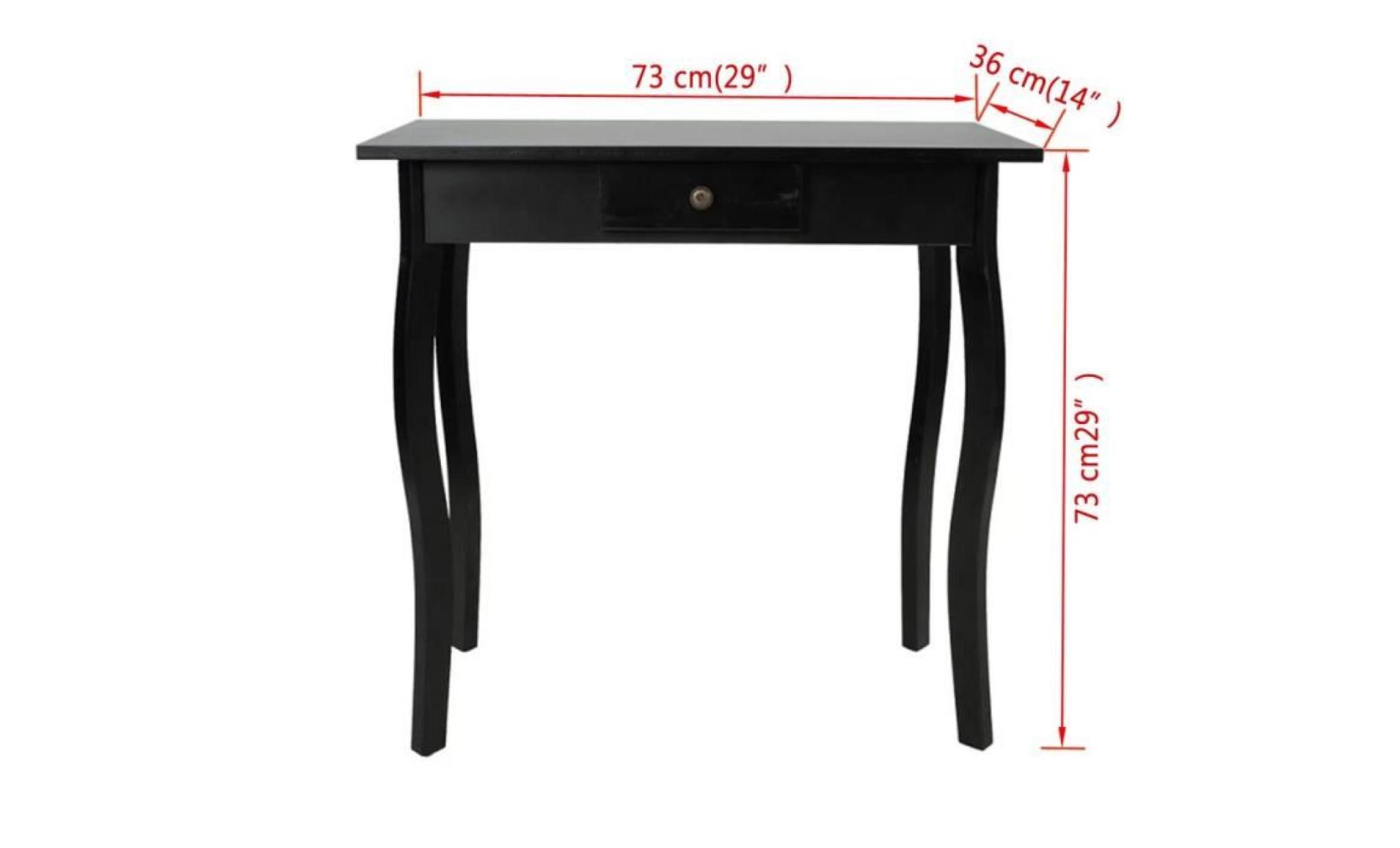 table console mdf noir table multifonctionnelle pas cher
