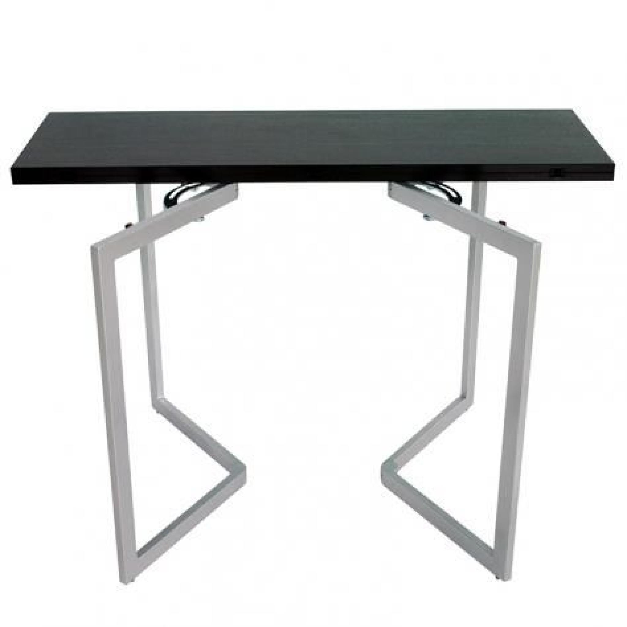 Table console mural extensible wenge XENA pas cher