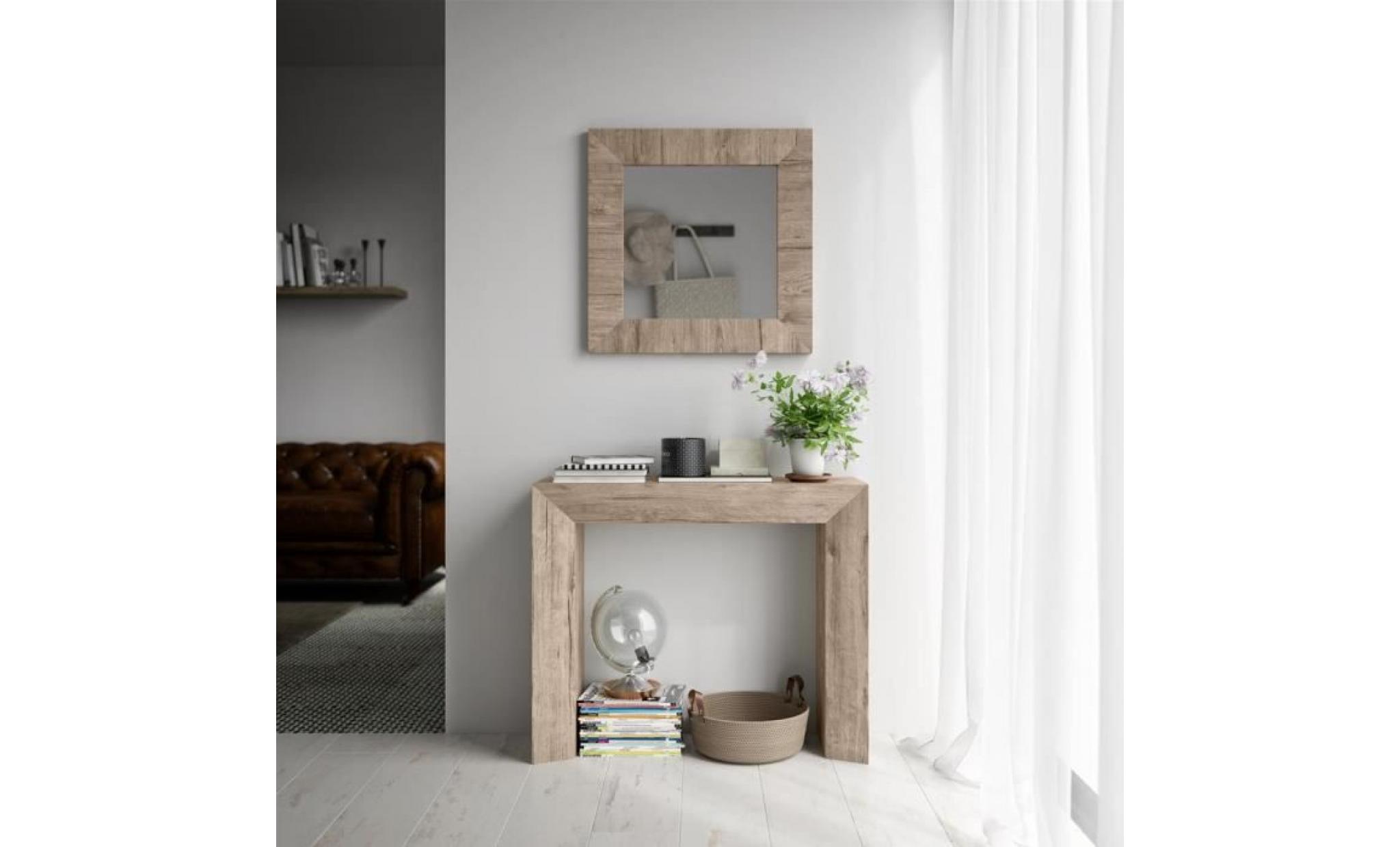 mobilifiver table console giuditta, orme perle, 90 x 30 x 75 cm, mélaminé, made in italy pas cher