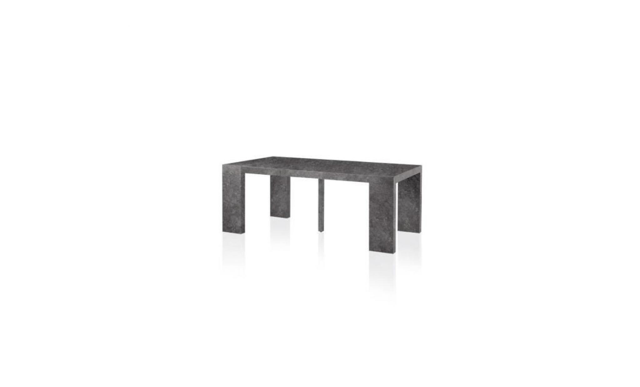 table console oxalys effet béton gris pas cher