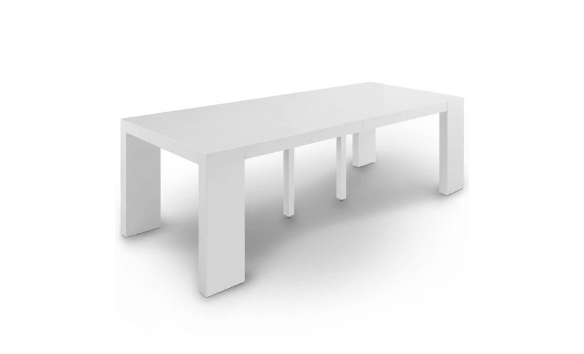 Table Console Oxalys XL Blanc Laquée pas cher