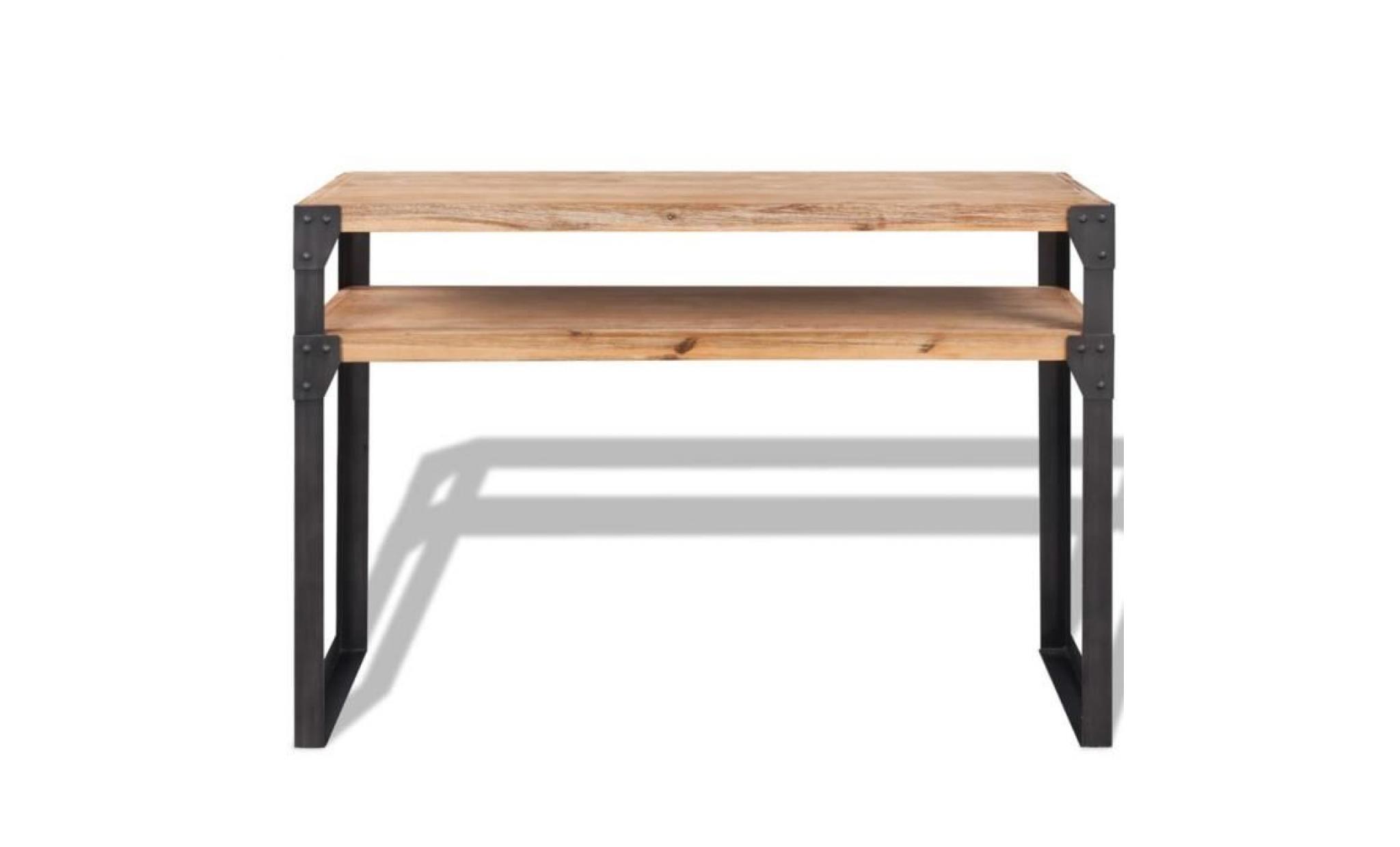 table console table d'appoint bois d'acacia massif 86 x 30 x 75 cm pas cher