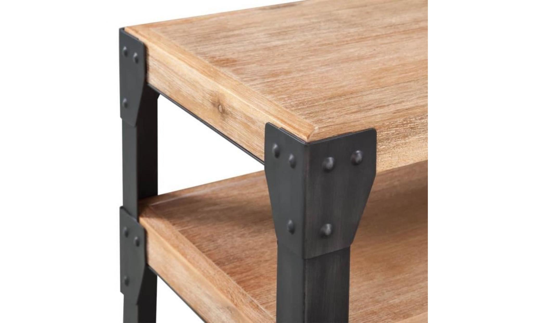 table console table d'appoint bois d'acacia massif 120 x 40 x 85 cm pas cher