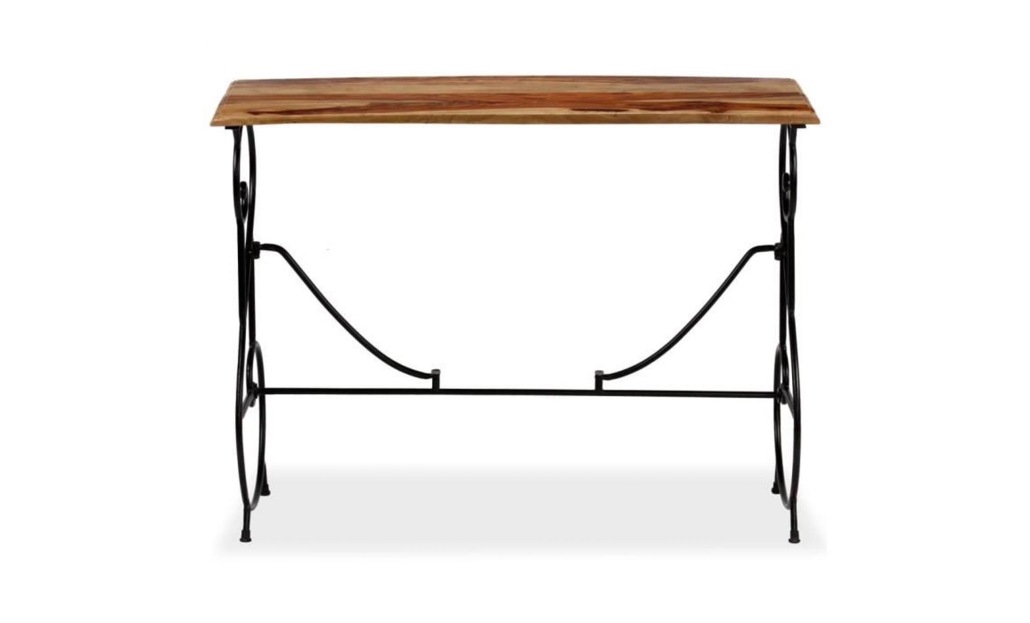 table console table d'appoint  bois massif de sesham 100 x 40 x 75 cm pas cher