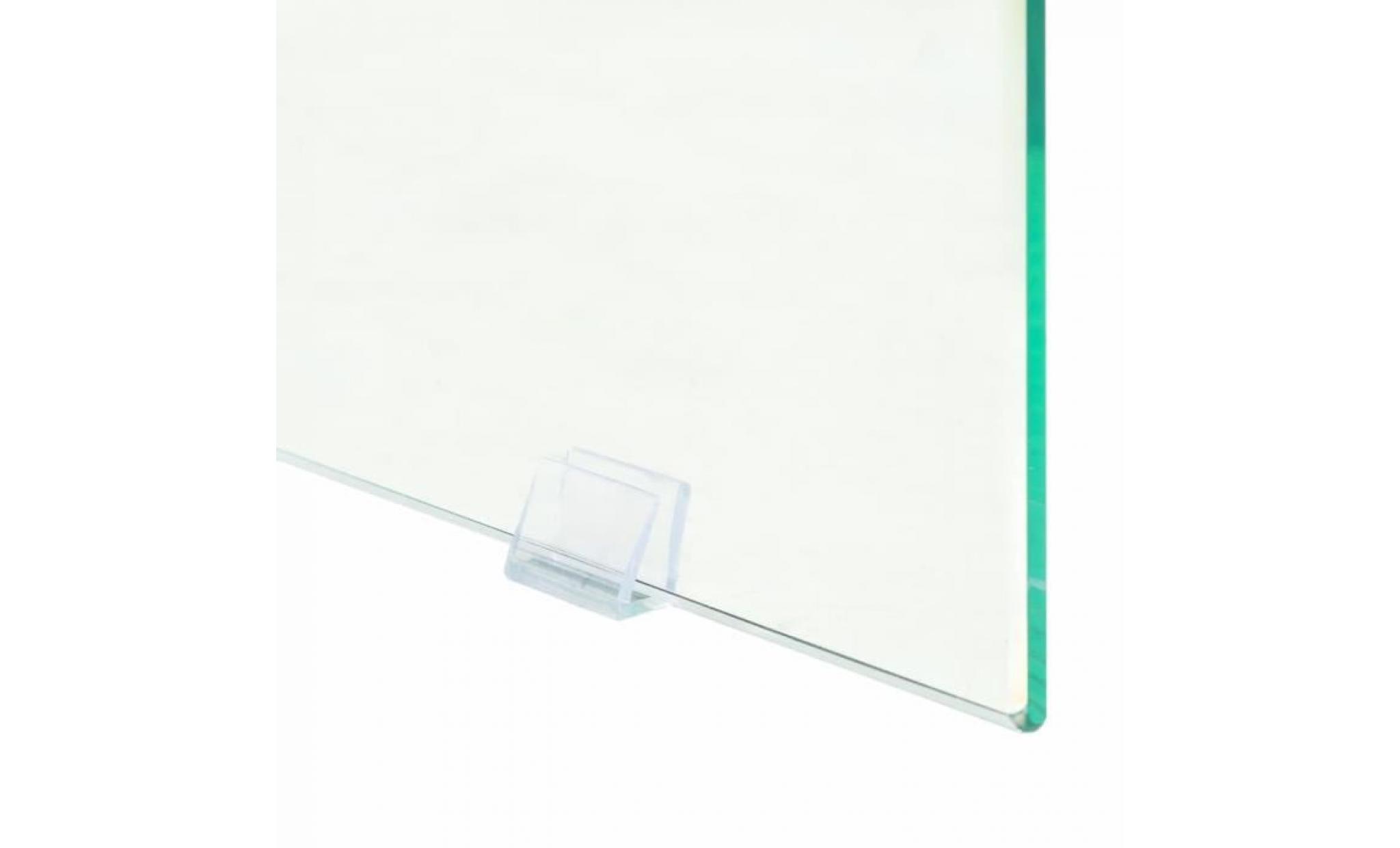 table console table d'appoint mdf et verre 120 x 30 x 76 cm couleur de chêne pas cher