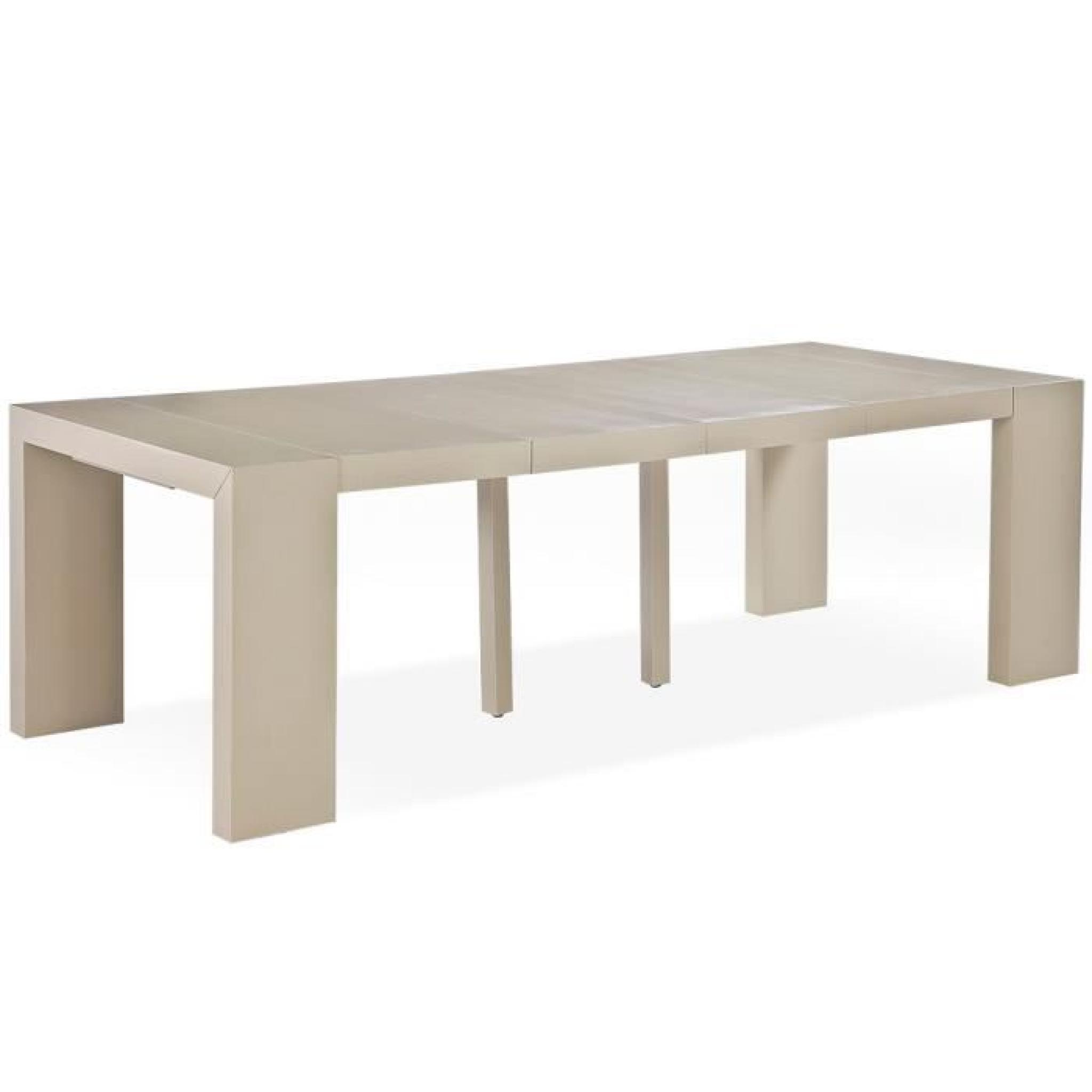 Table console Woodini XL Taupe Clair pas cher