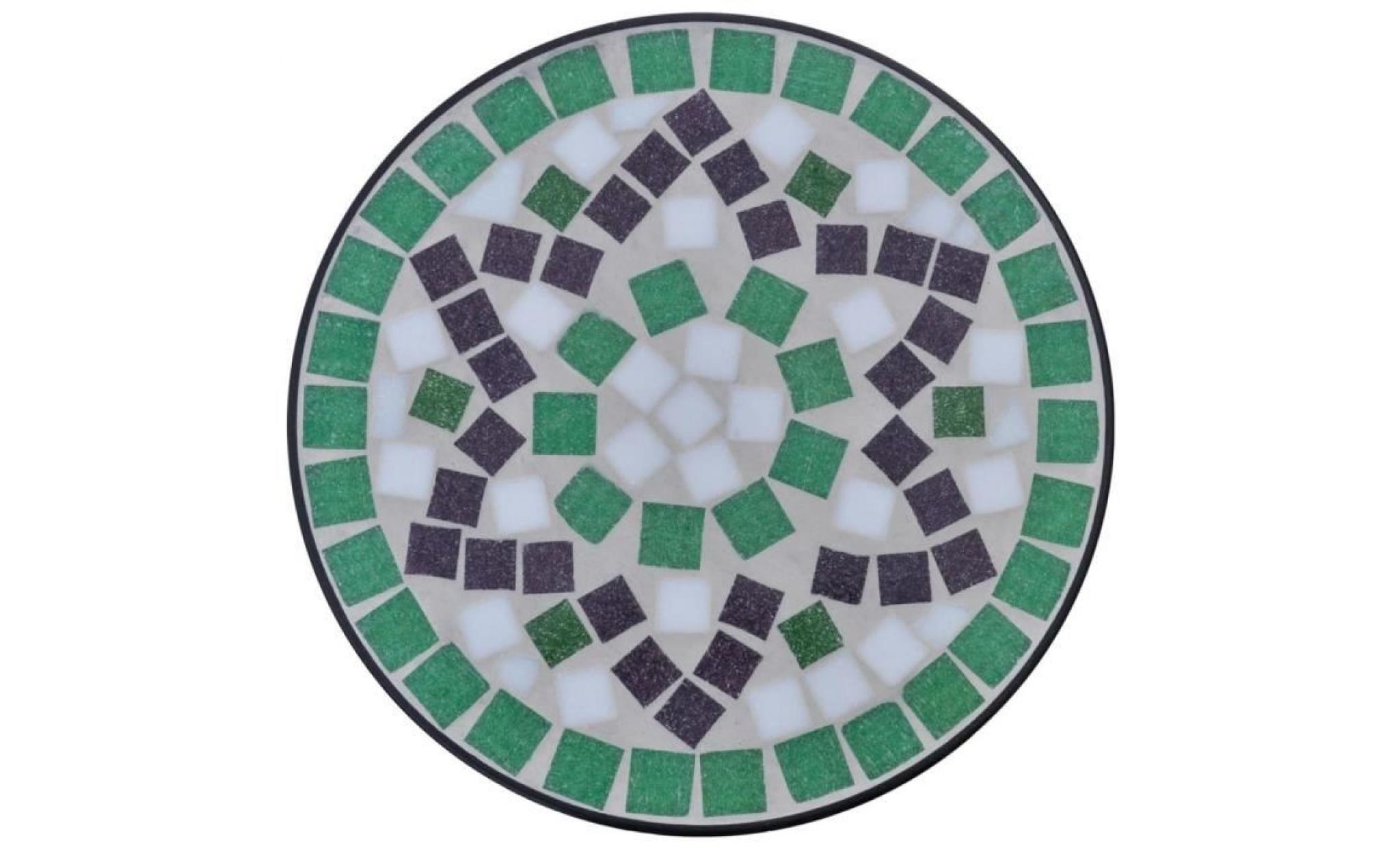 table d'appoint mosaïque table basse console scandinave vert et blanc pas cher