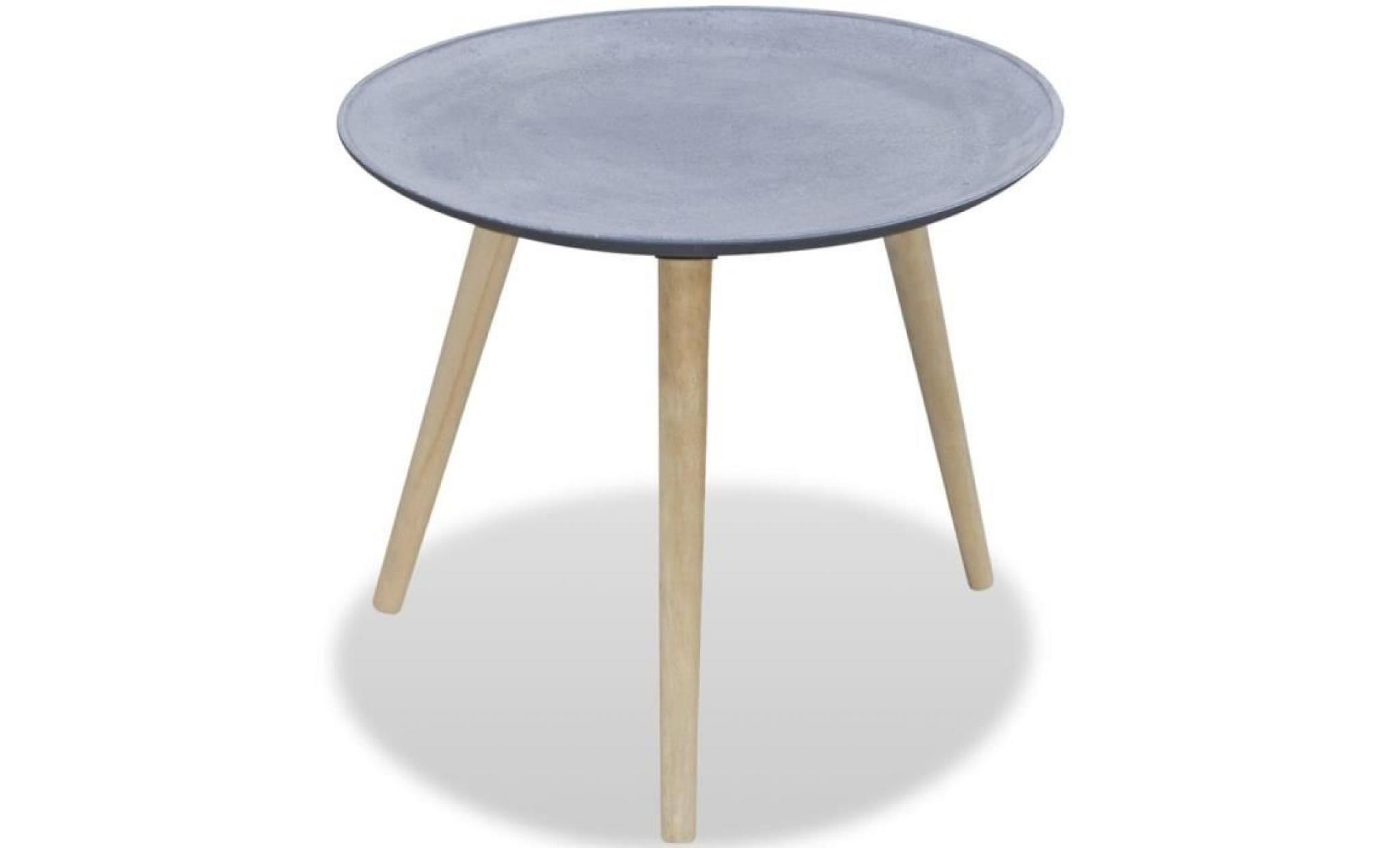 table d'appoint ronde bouts de canapé scandinave table consoles gris aspect de béton