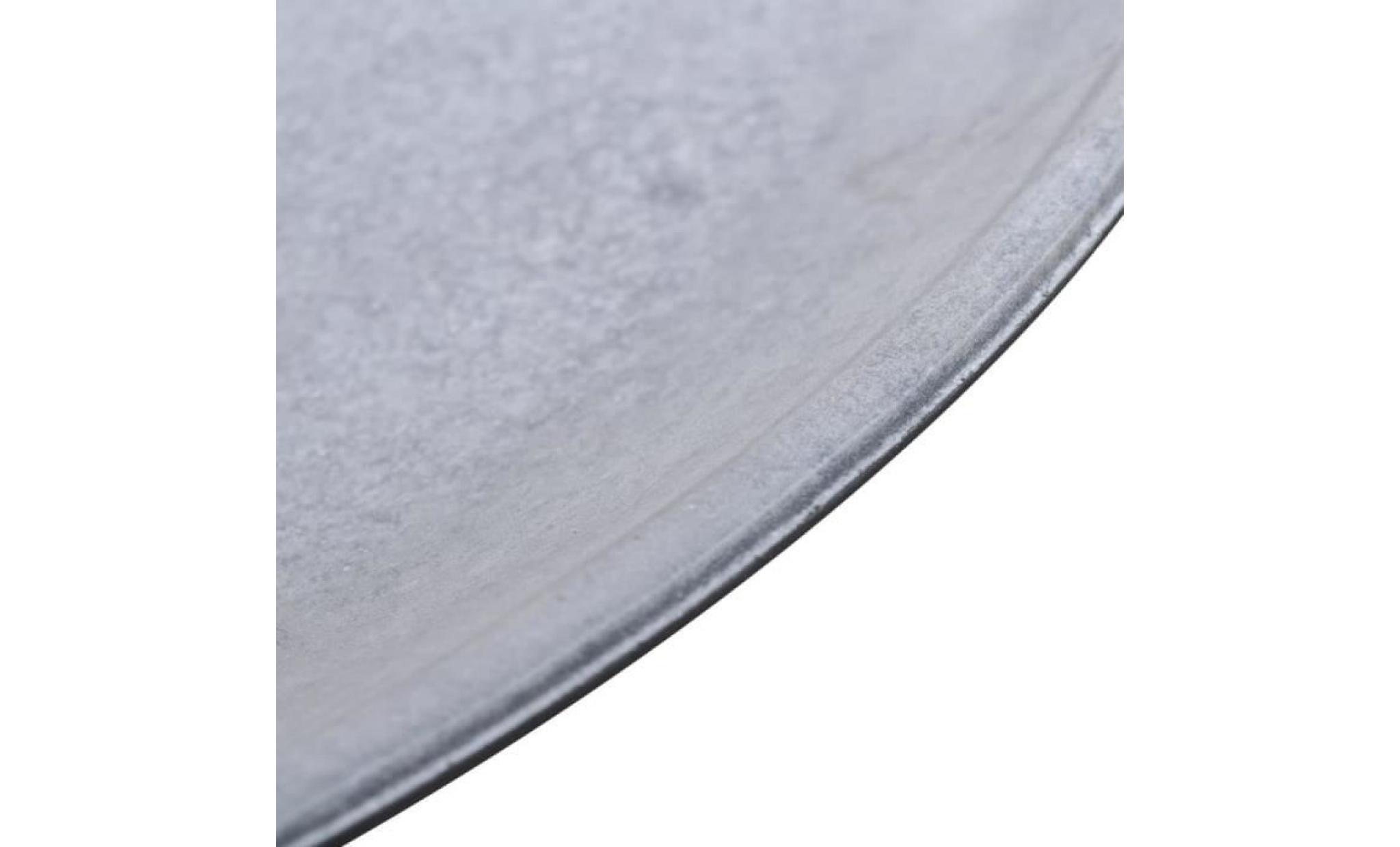 table d'appoint ronde gris aspect de béton pas cher