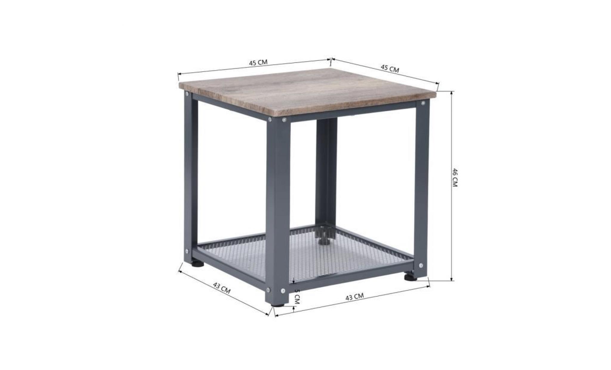 table d'appoint table basse avec rangement armature en métal pour cuisine industriel styletable rétro pas cher