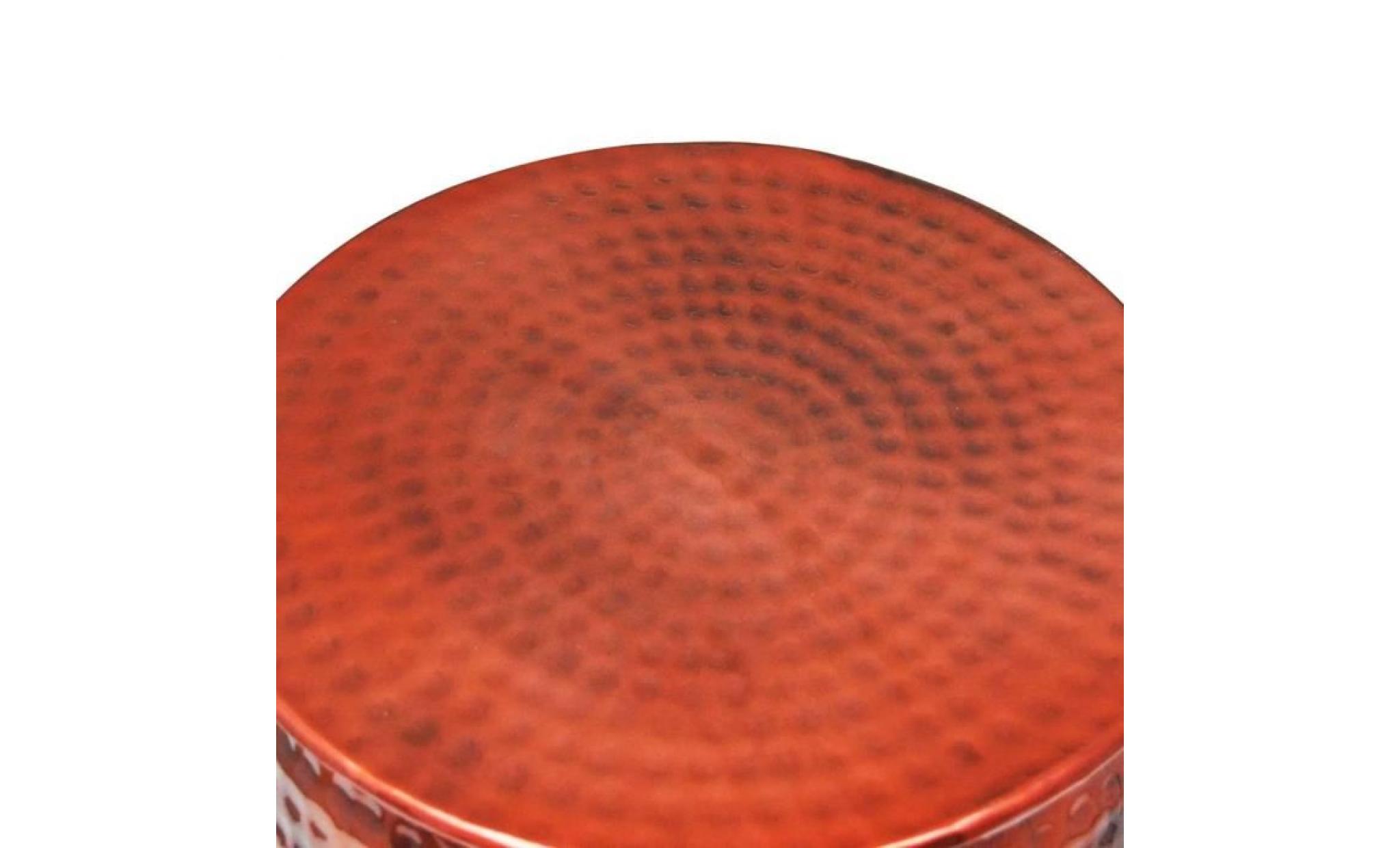 table d'appoint   tabouret en forme de baril cuivre marron pas cher