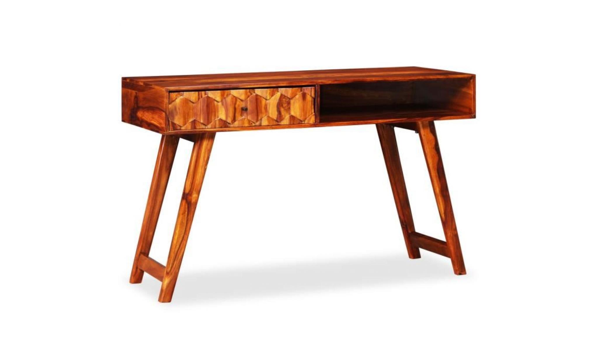 table d'écriture bois massif de sesham 118 x 50 x 76 cm