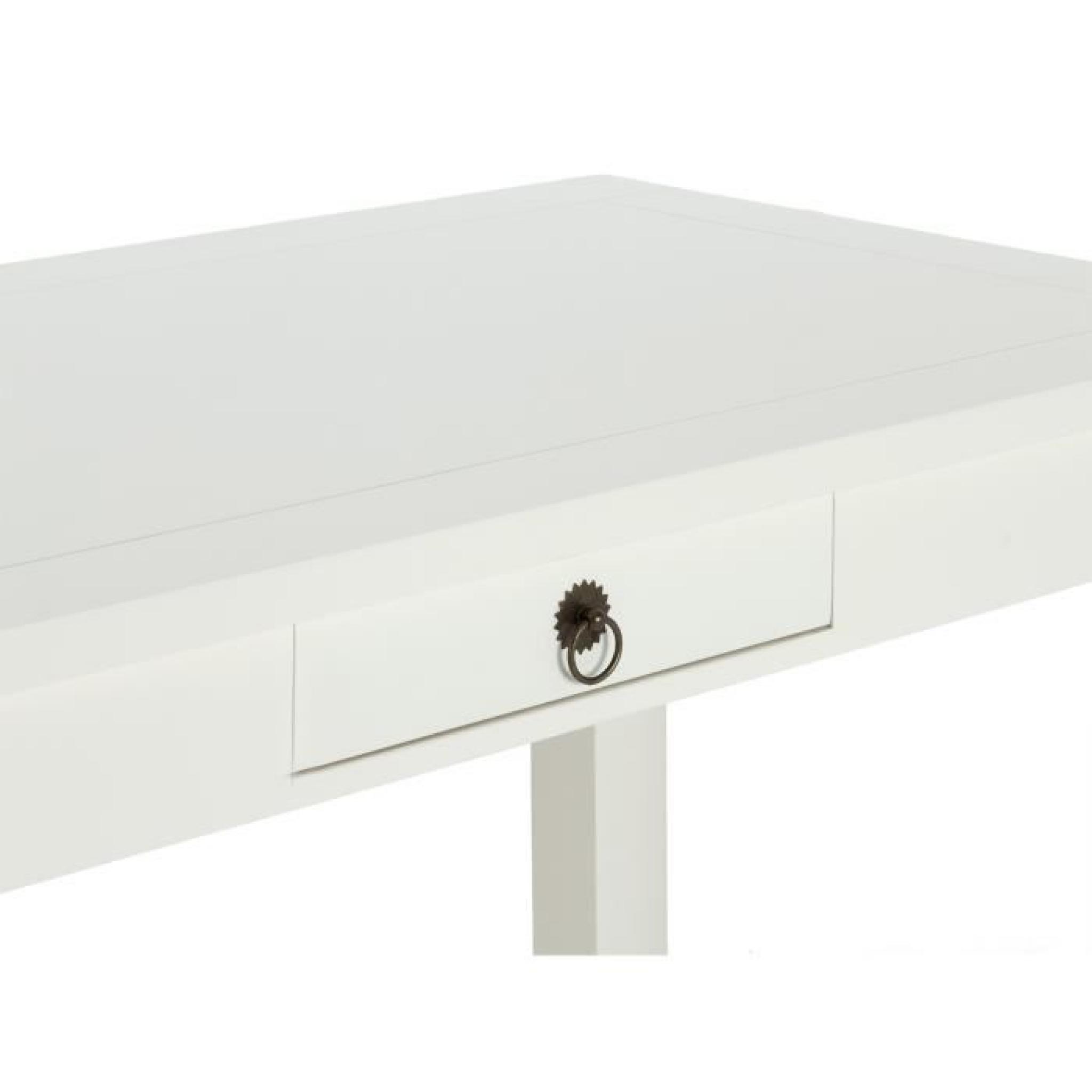Table de bar ANTONIO 130x70 en pin massif blanc massivum pas cher