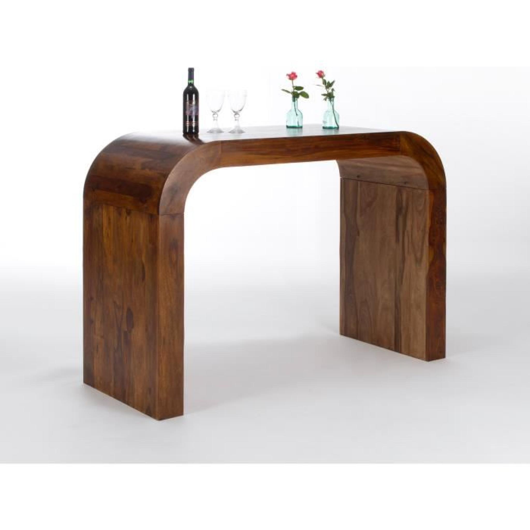 Table de bar BELA 160x65 en palissandre miel massivum