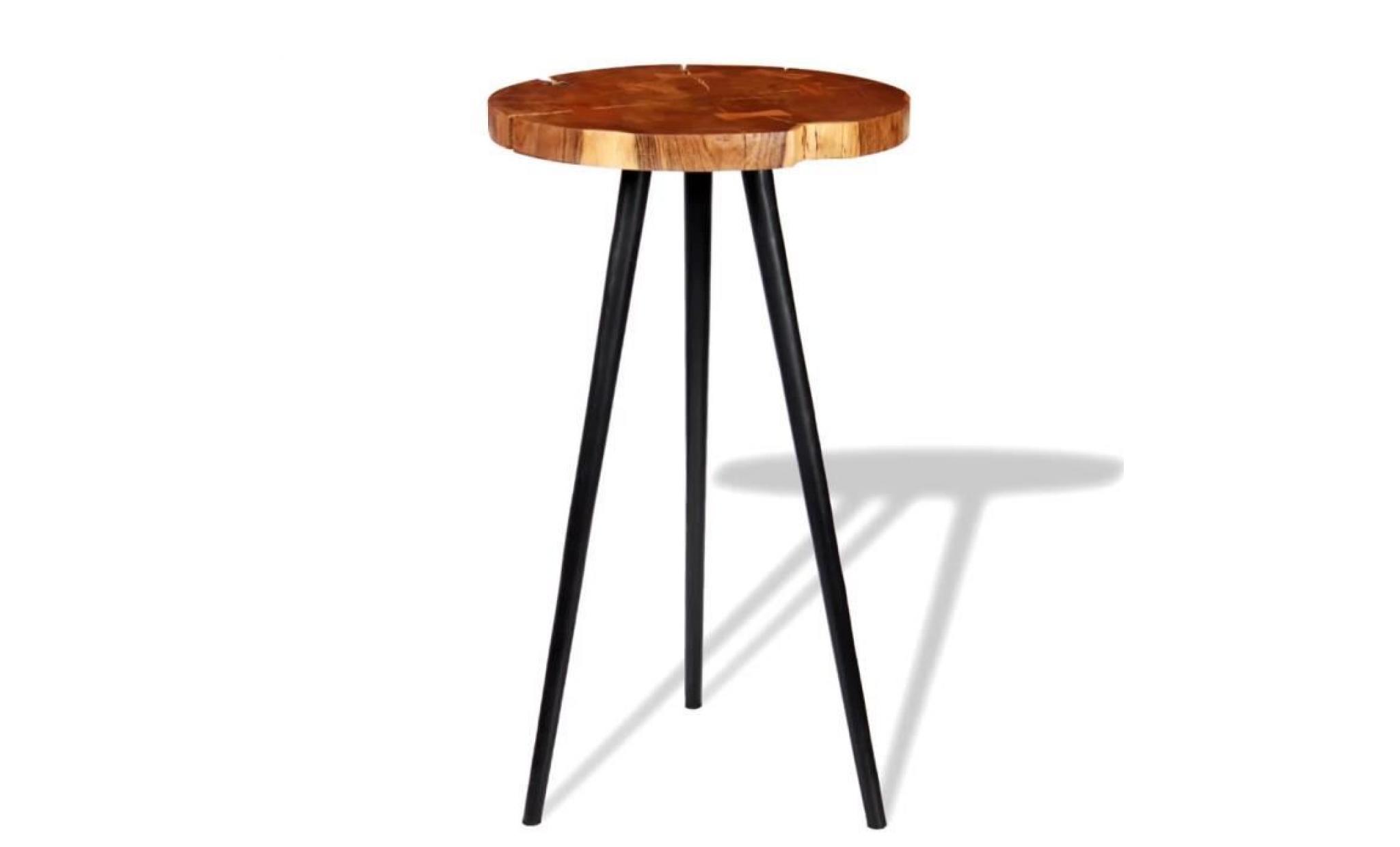 table de bar bois d'acacia massif (55 60) x 110 cm