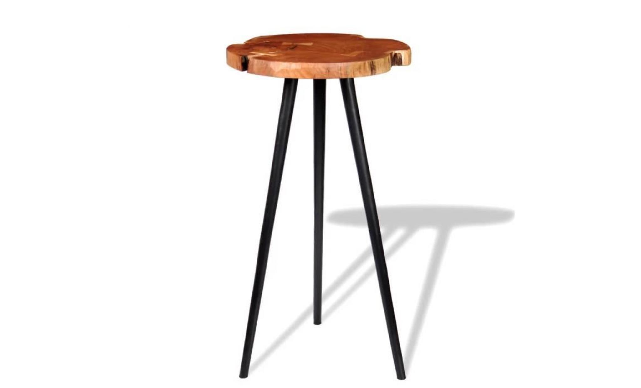 table de bar bois d'acacia massif (55 60) x 110 cm pas cher