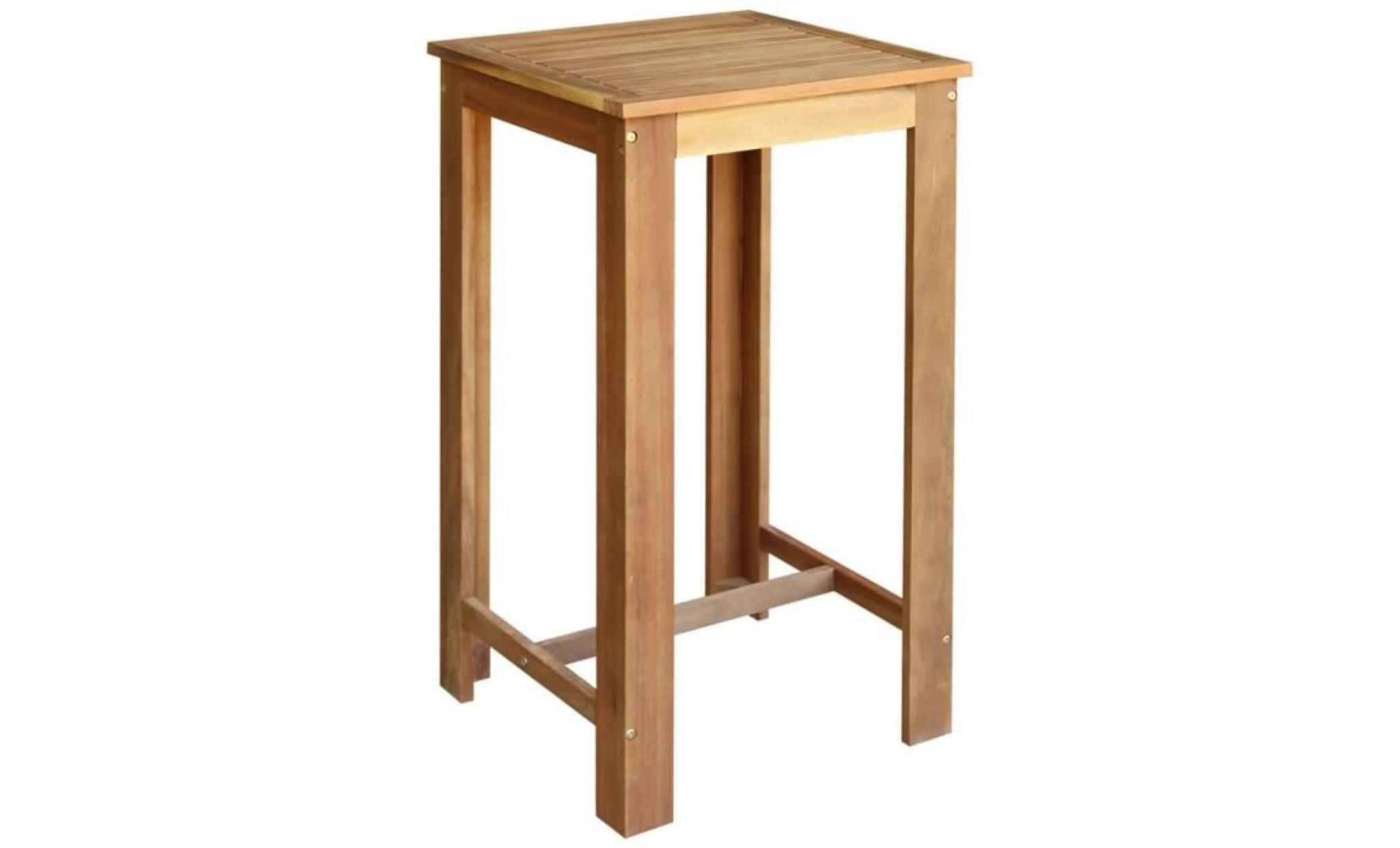 table de bar bois d'acacia solide 60 x 60 x 105 cm   246663