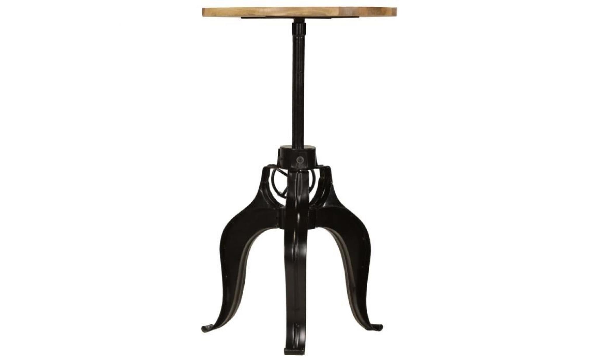 table de bar bois de manguier massif 60 x (76 110) cm pas cher