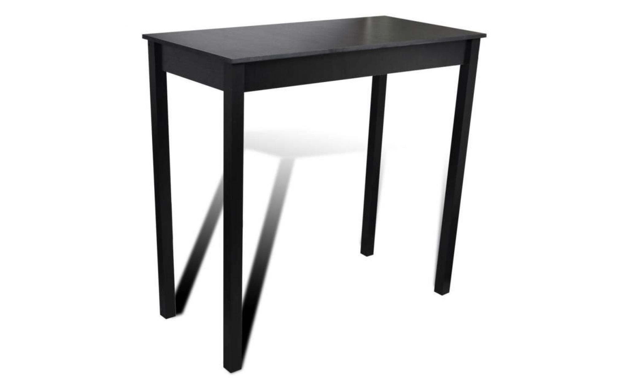 table de bar noir mdf 115 x 55 x 107 cm table de balcon table basse scandinave pas cher