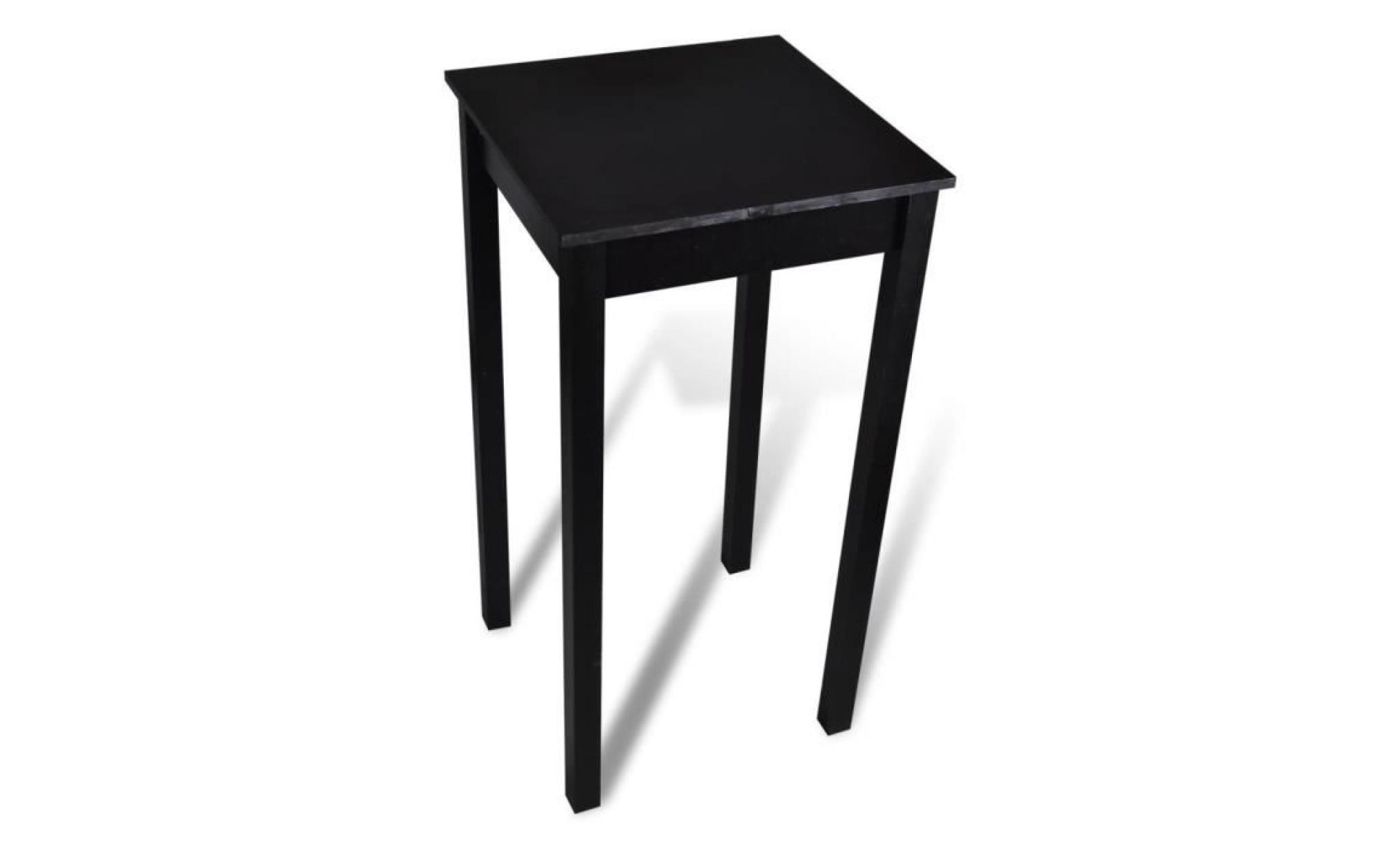 table de bar noir mdf 55 x 55 x 107 cm