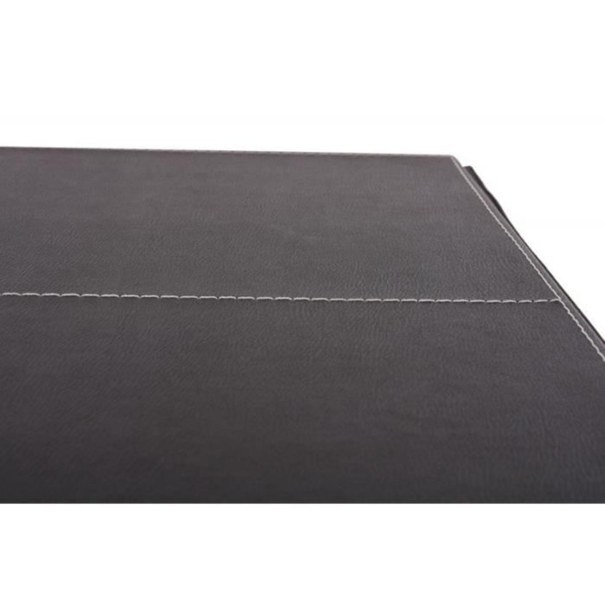 Table haute de bar bistrot avec repose-pied 110 cm noir TAB04002 pas cher