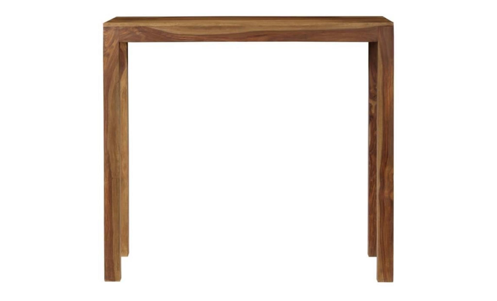 table de bar table à manger table de cuisine bois de sesham massif 118 x 60 x 107 cm pas cher
