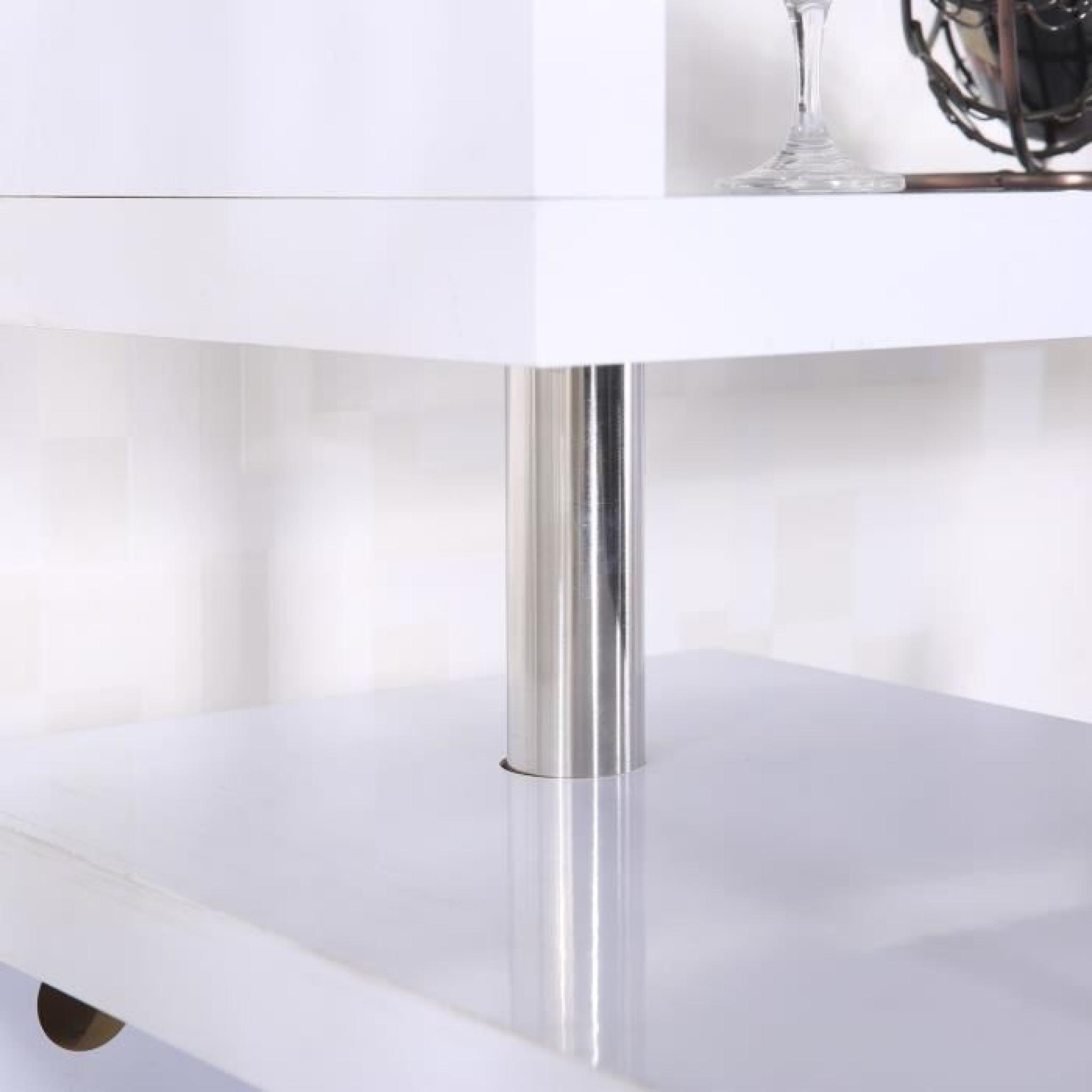 Table de bar table bureau/ informatique bibliothèque adjacente pivotante 1-360° Blanc 011 pas cher