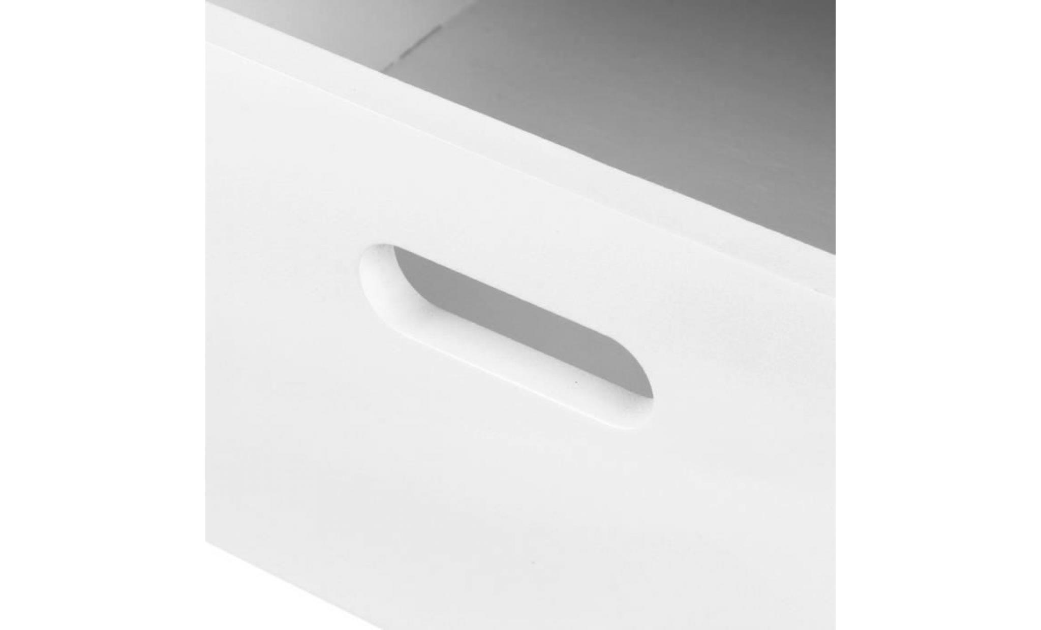 table de chevet 2 tiroirs design chevet exquis avec pieds en mdf blanc pas cher