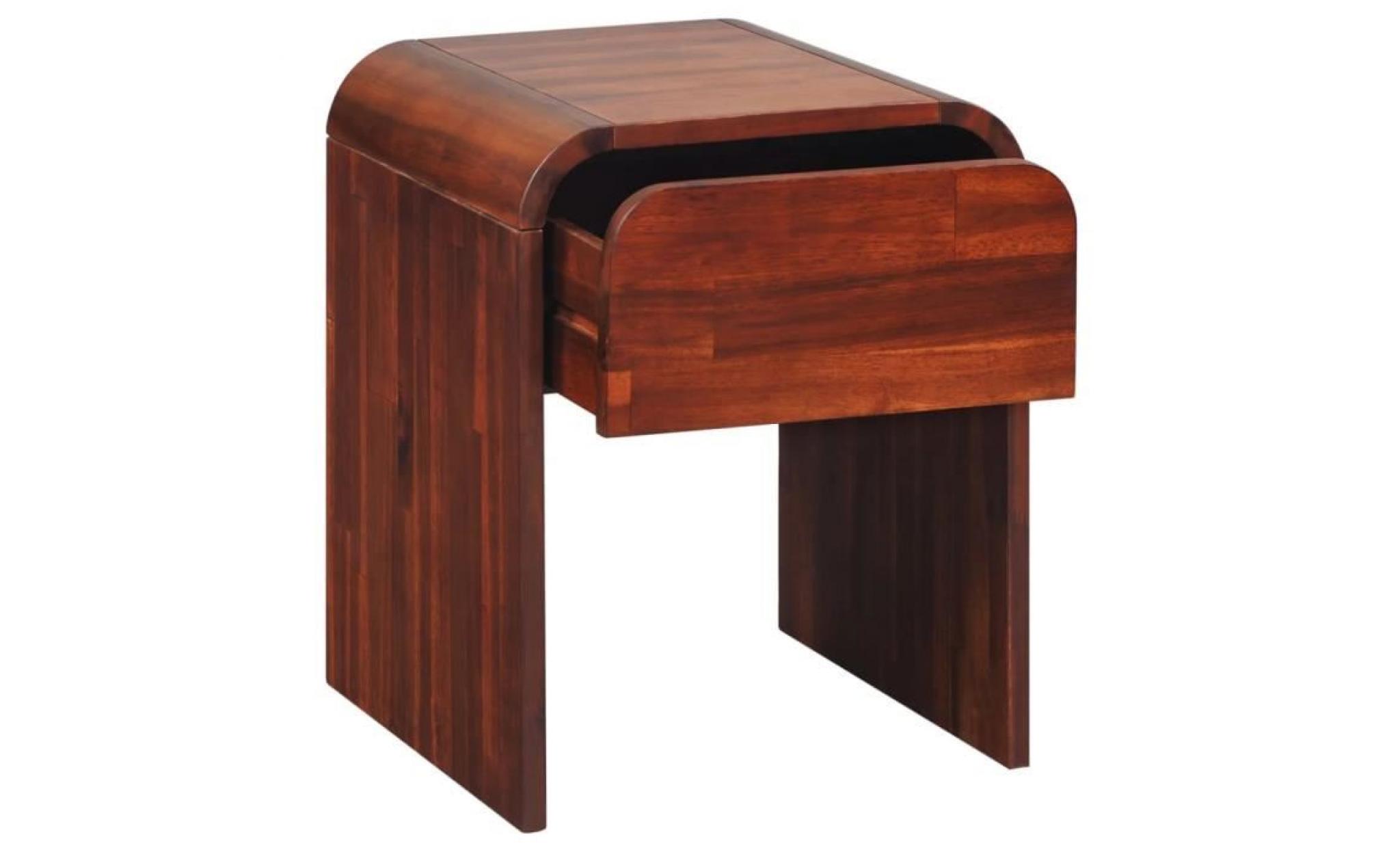 table de chevet 41,5 x 42 x 52 cm bois d'acacia solide pas cher