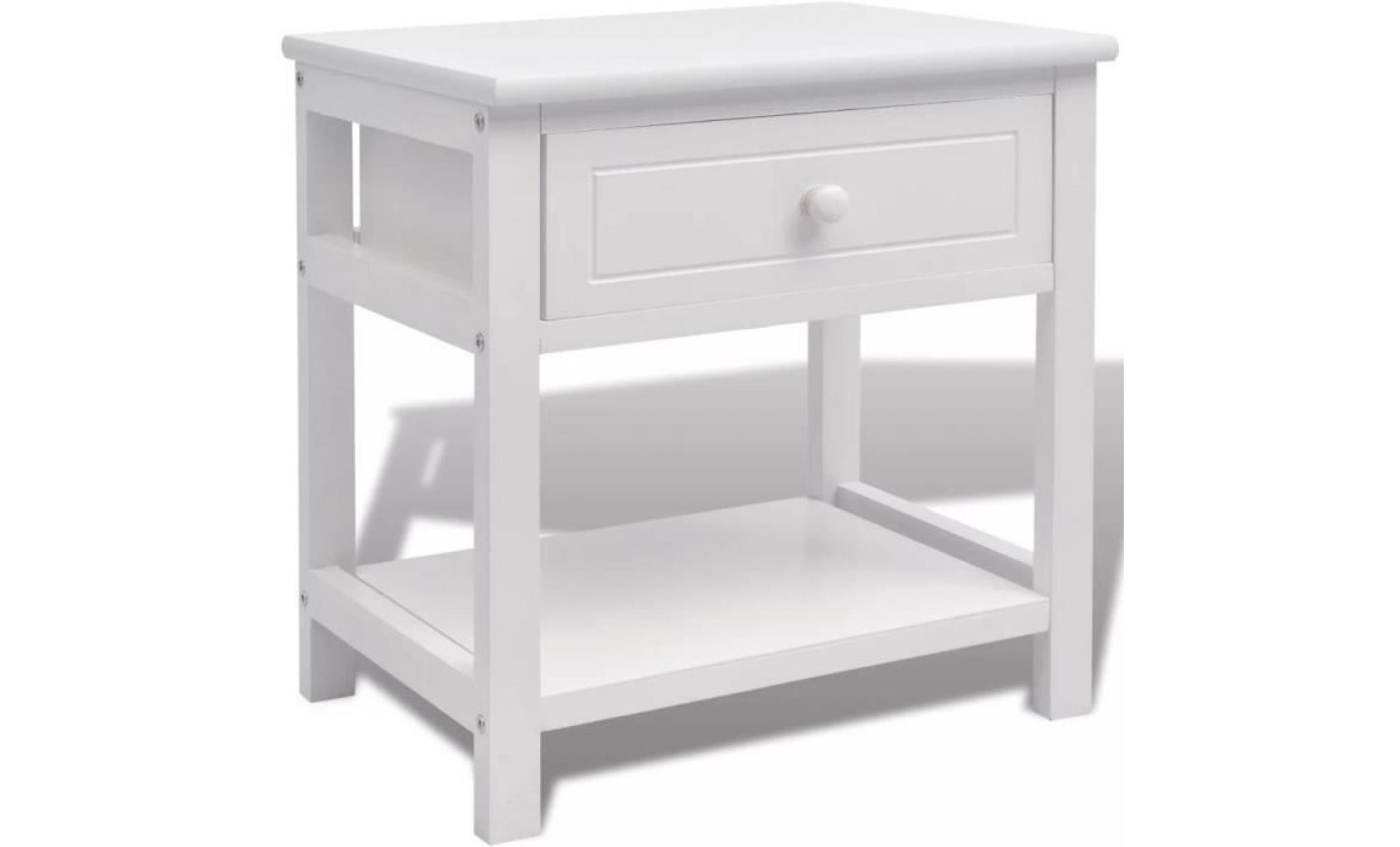 table de chevet bois blanc armoire de chevet table de nuit pour maison pas cher